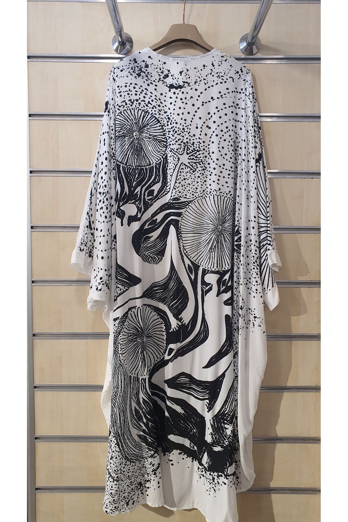 Park Moda Kadın Kimono Silüet Desen Dijital Baskı