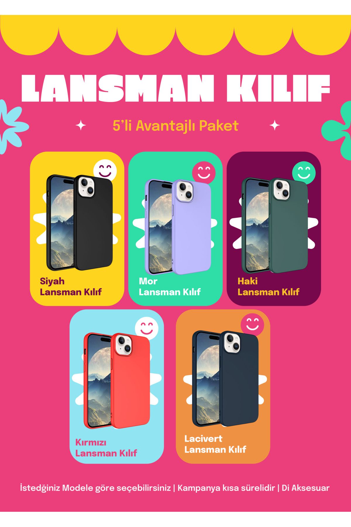 Di Aksesuar iPhone 16 5'li Avantajlı Lansman Paketi Di Aksesuar