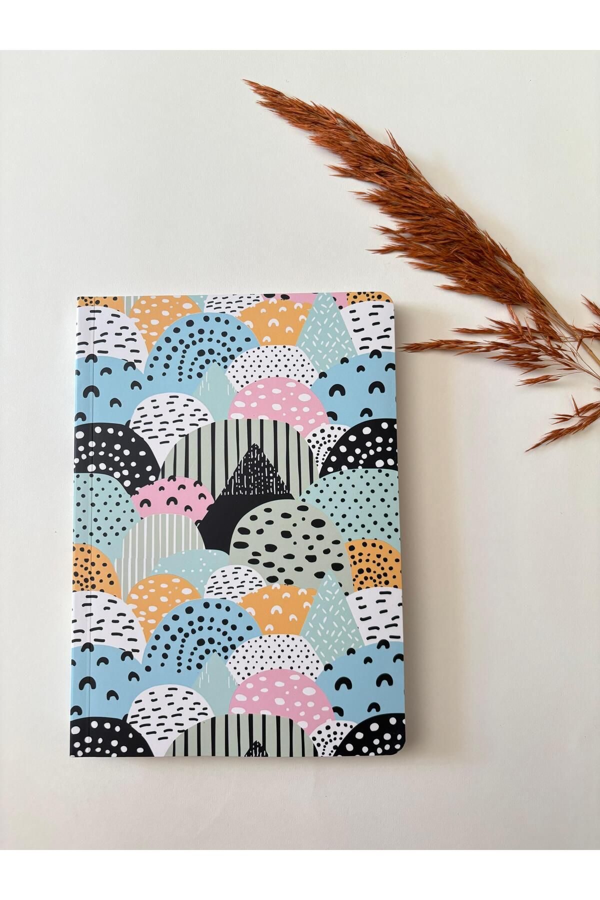 Adalinhome Atakids Lizy Karton Kapak Renkli Sayfalı Çizgili Defter – 128 Sayfa / 21x15 cm