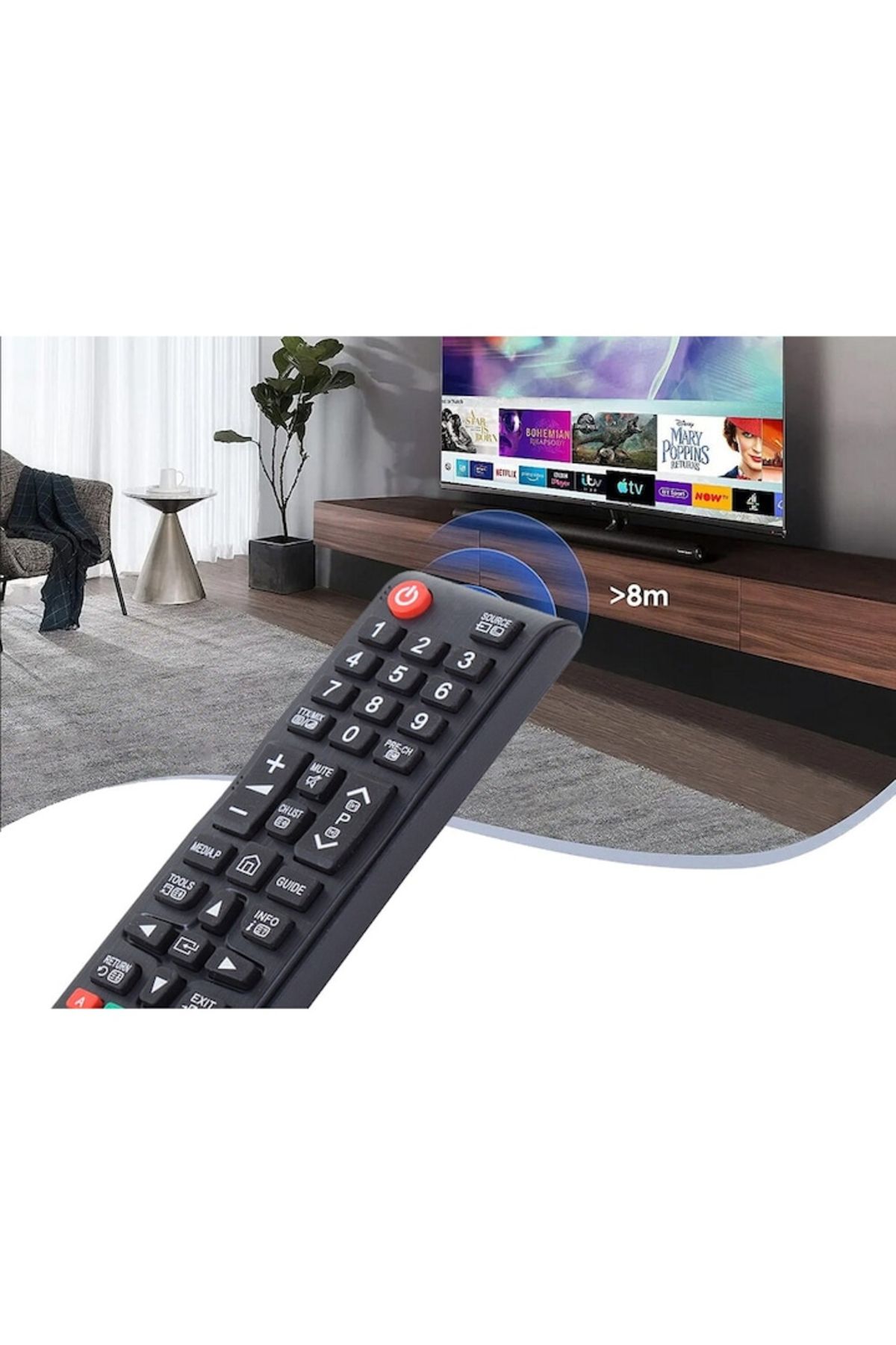varioshop-Premium Universal Remote Control for Smart TV, AA59-00741A, Easy to Use, Ergonomic Design, 17, 3