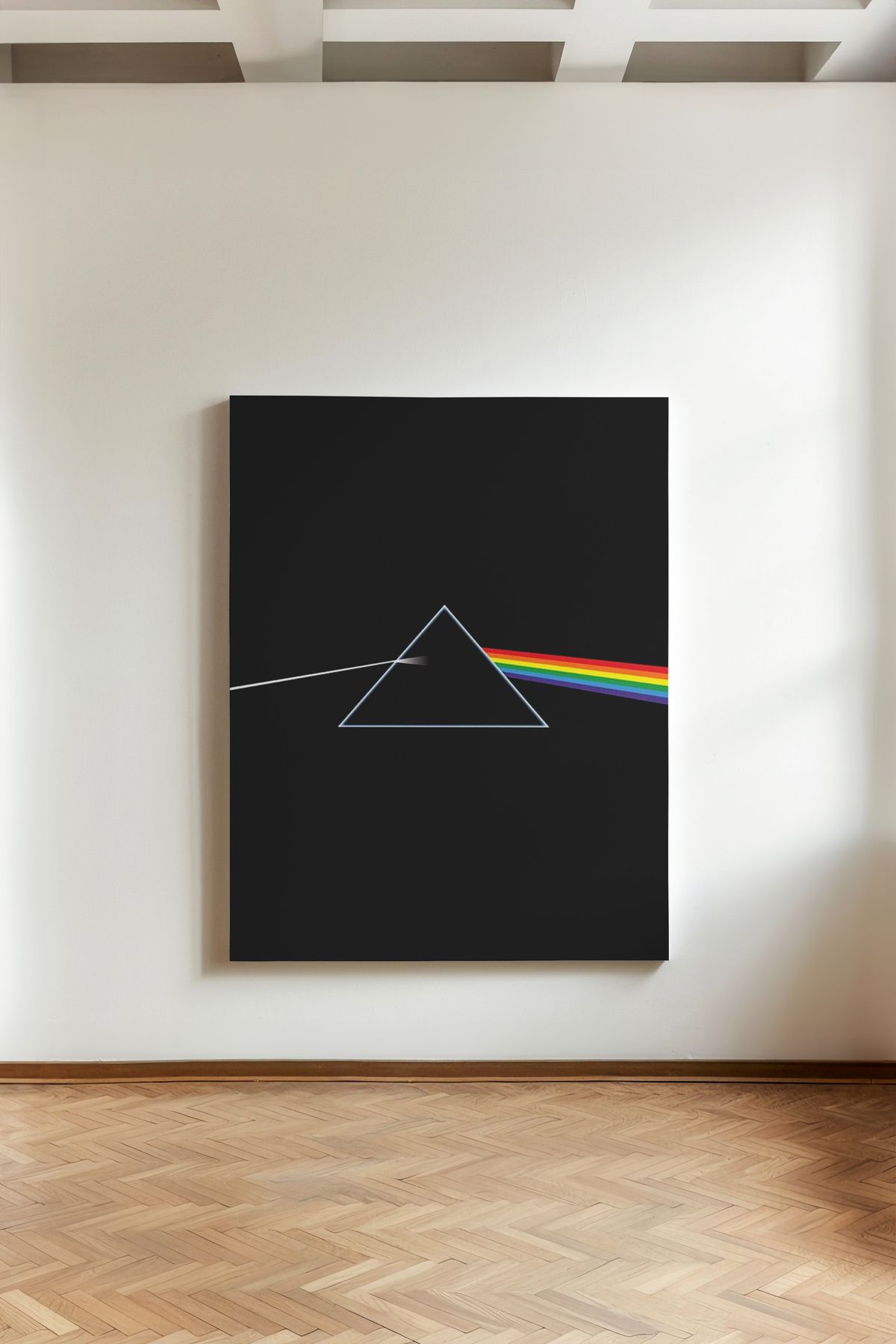 Kanvaspera Geometrik Prizma ve Gökkuşağı - Kanvas Tablo - Retro ve Modern Dekorasyon (Pink Floyd)