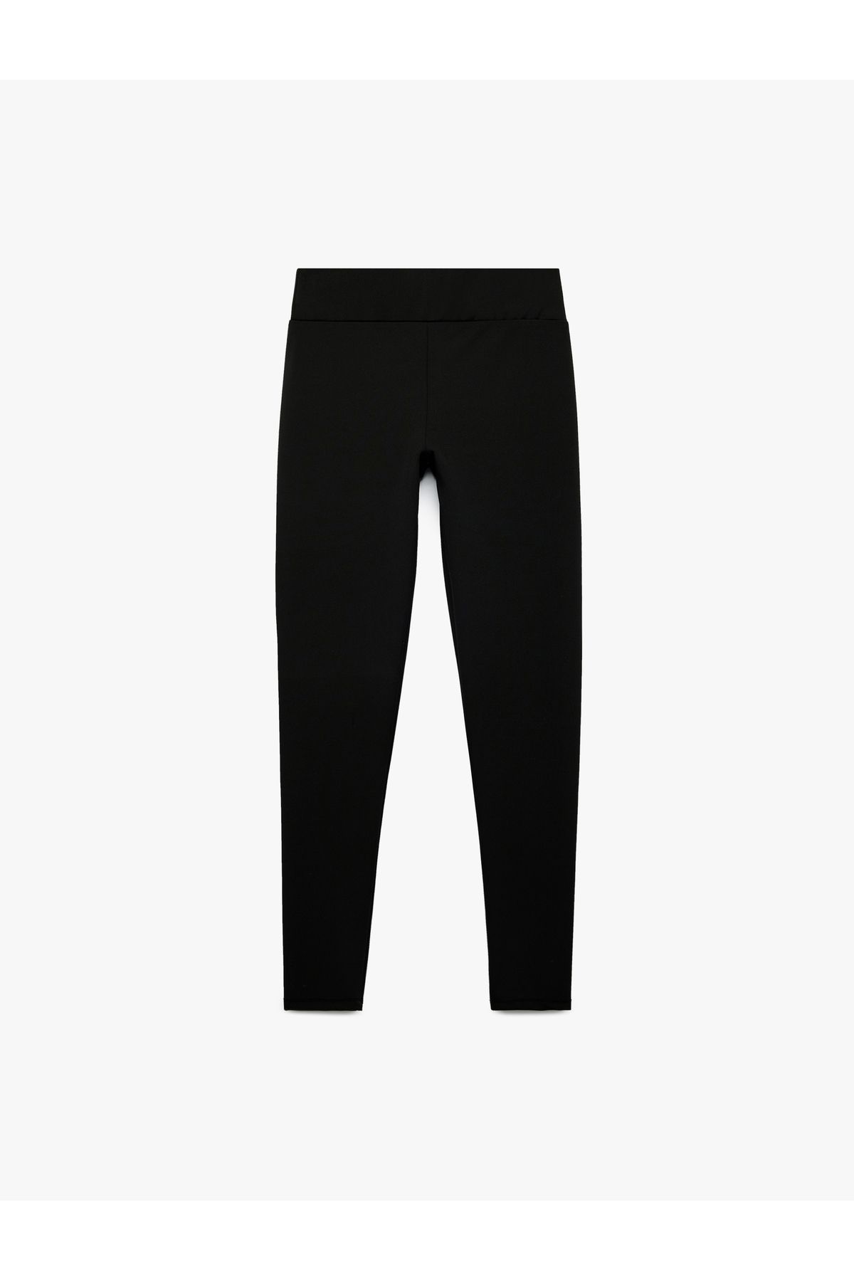 Koton Yüksek Bel Slim Fit İnterlok Spor Tayt