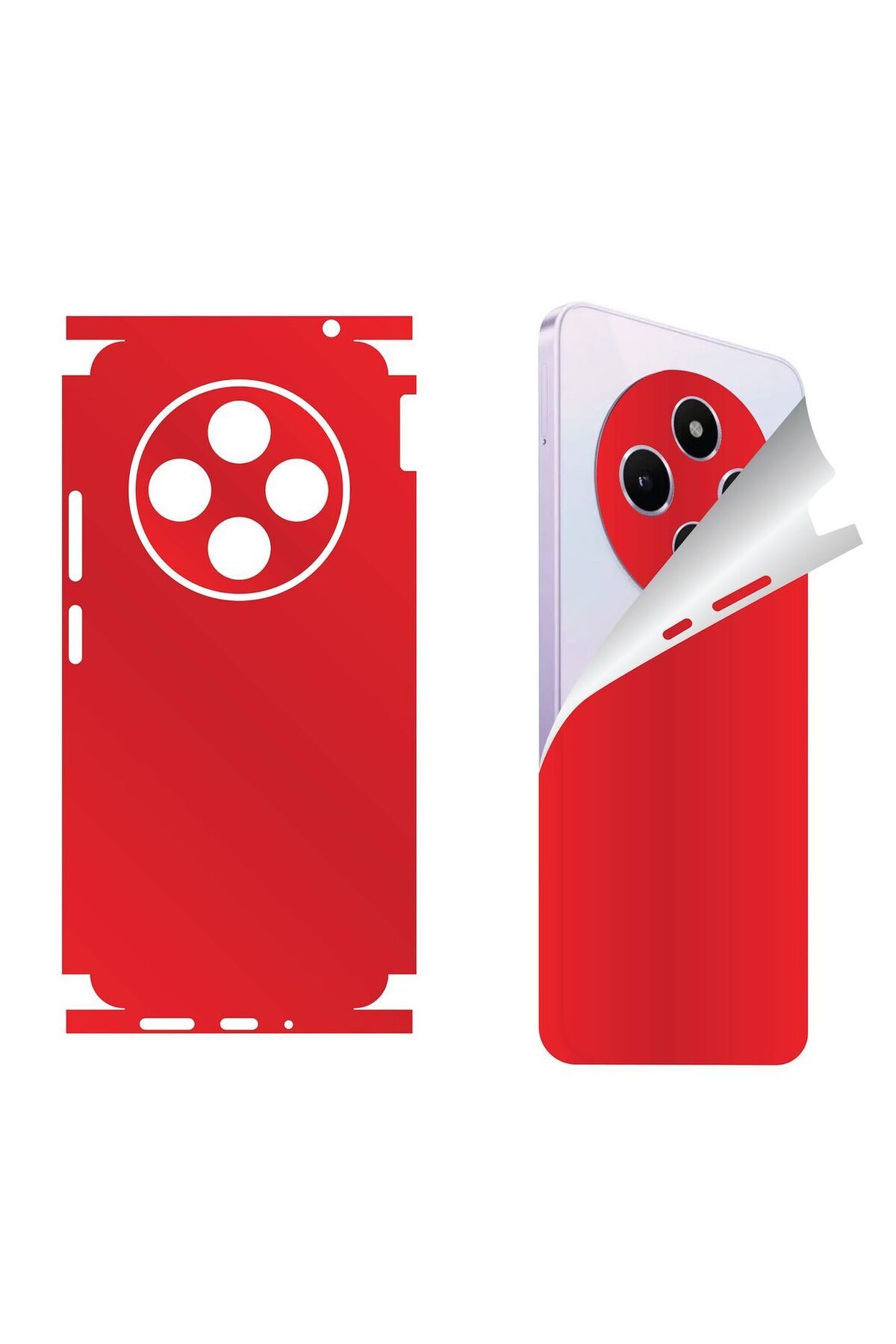 Bowie Xiaomi Mi 13 için uyumlu 360 full arka ve yan kaplama koruma sticker -Kırmızı