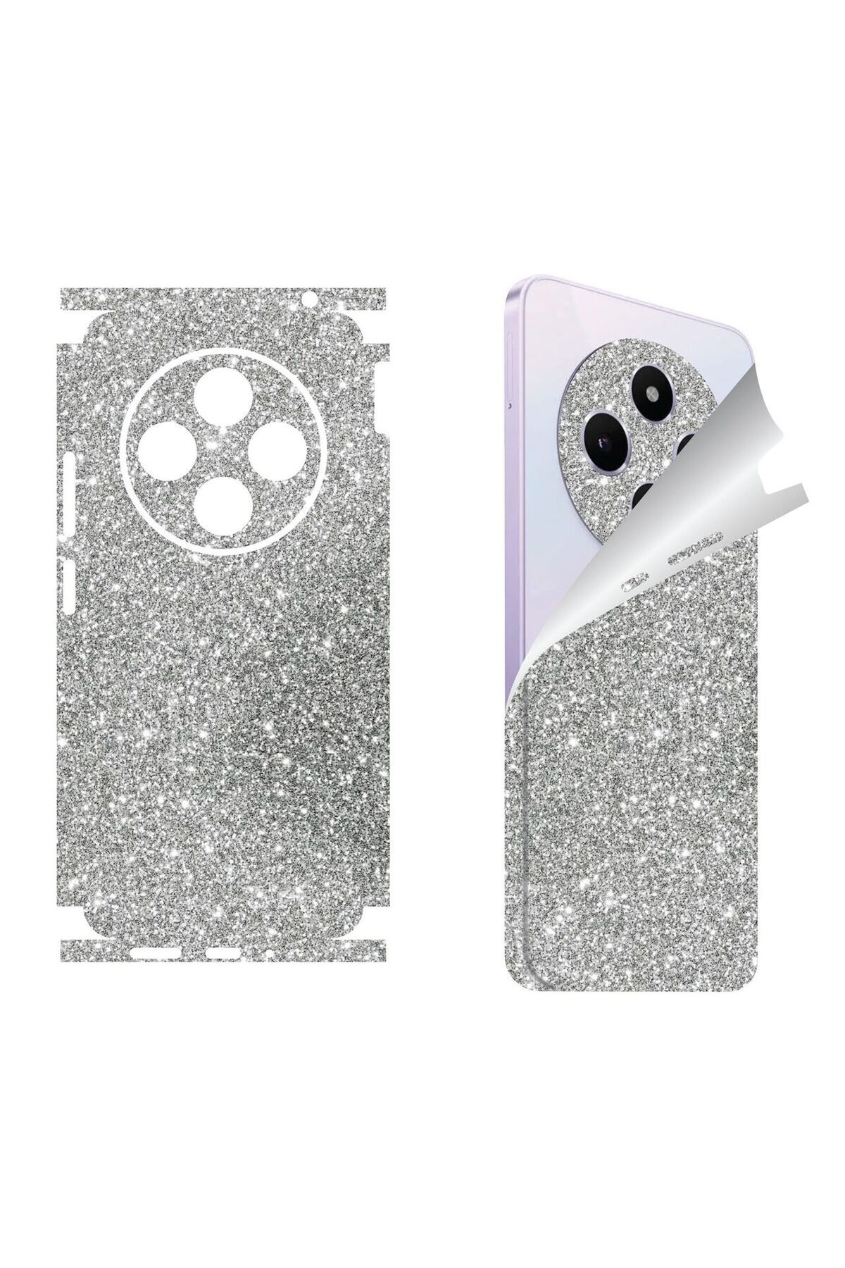 Bowie Xiaomi Mi 13 için uyumlu 360 full arka ve yan kaplama koruma sticker -Simli Gri