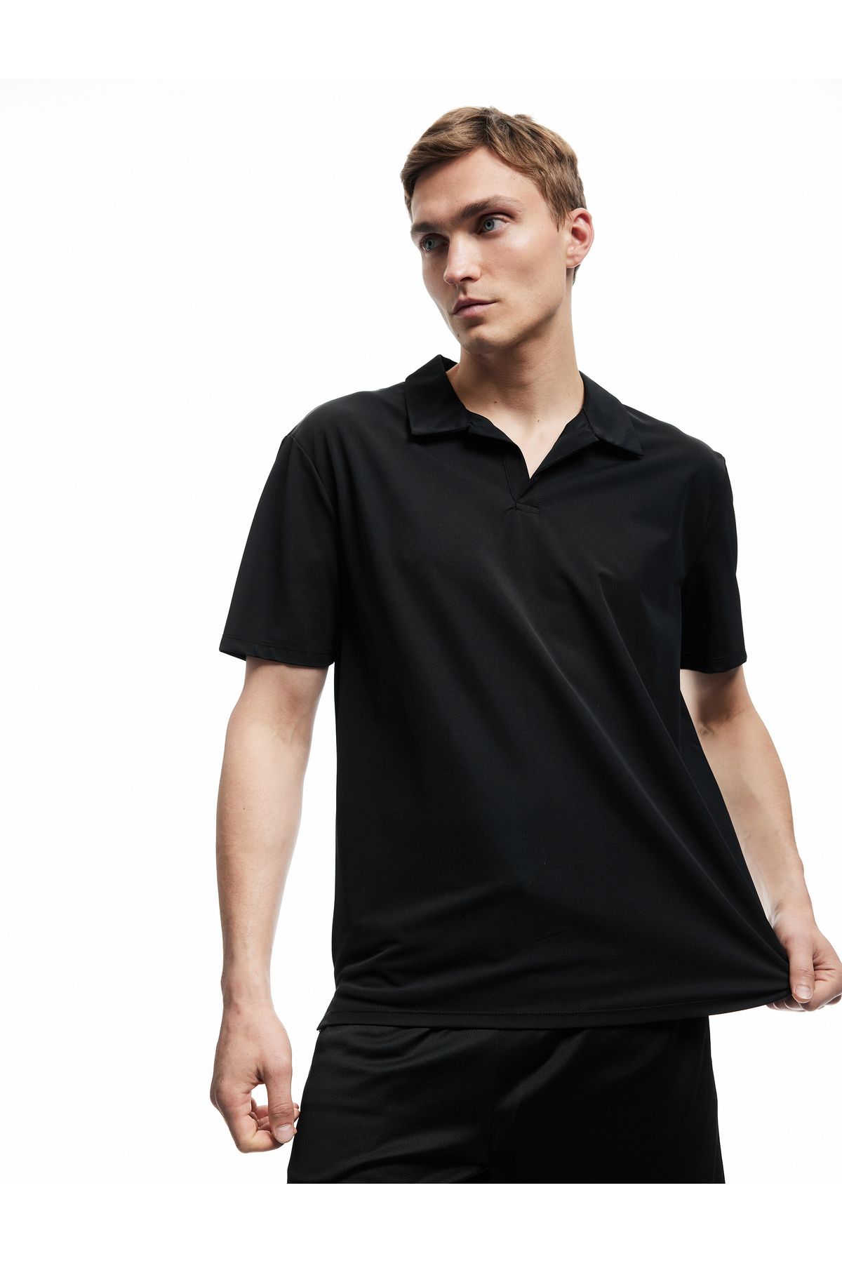 Koton Kısa Kollu Polo Yaka Pike Kumaş Oversize Spor Tişört