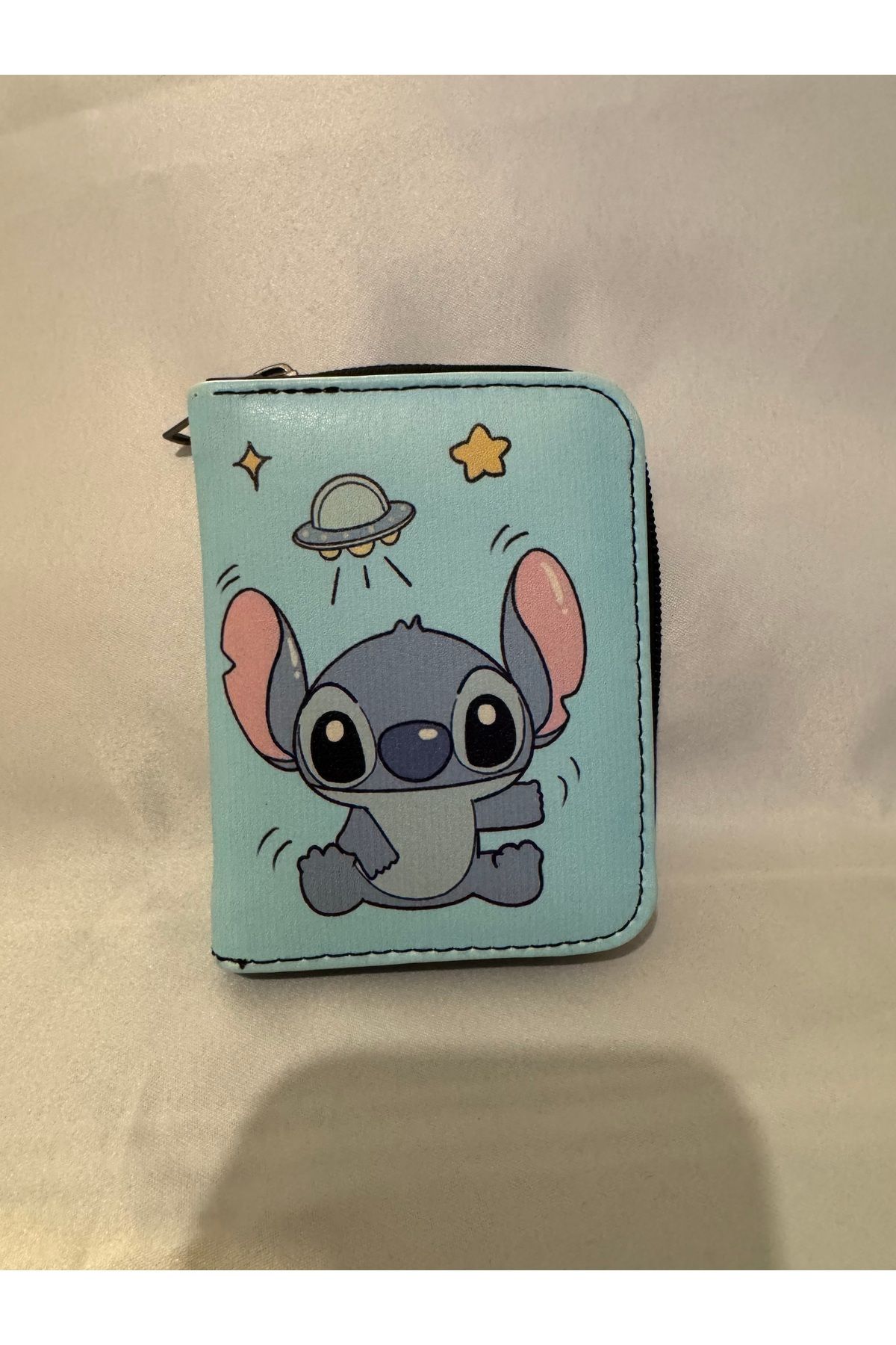 facnspt Stitch Temalı Fermuarlı Cüzdan – Mavi