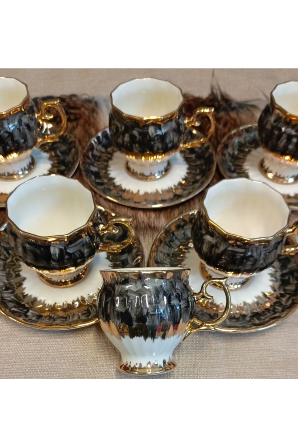 BY.RAYKA PORSELEN El Dekor NURANCA PORSELEN EL DEKOR BOYAMA FİNCAN TAKIMI