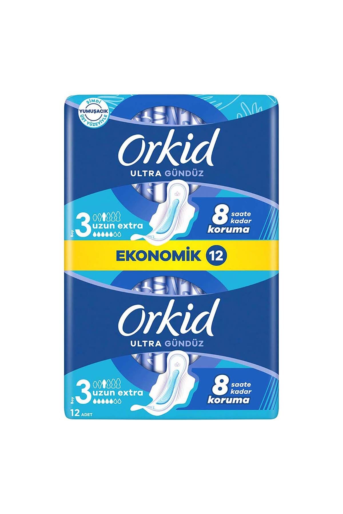 Orkid Ultra Ekstra Gece Eko Paket Hijyenik Ped 12 Adet