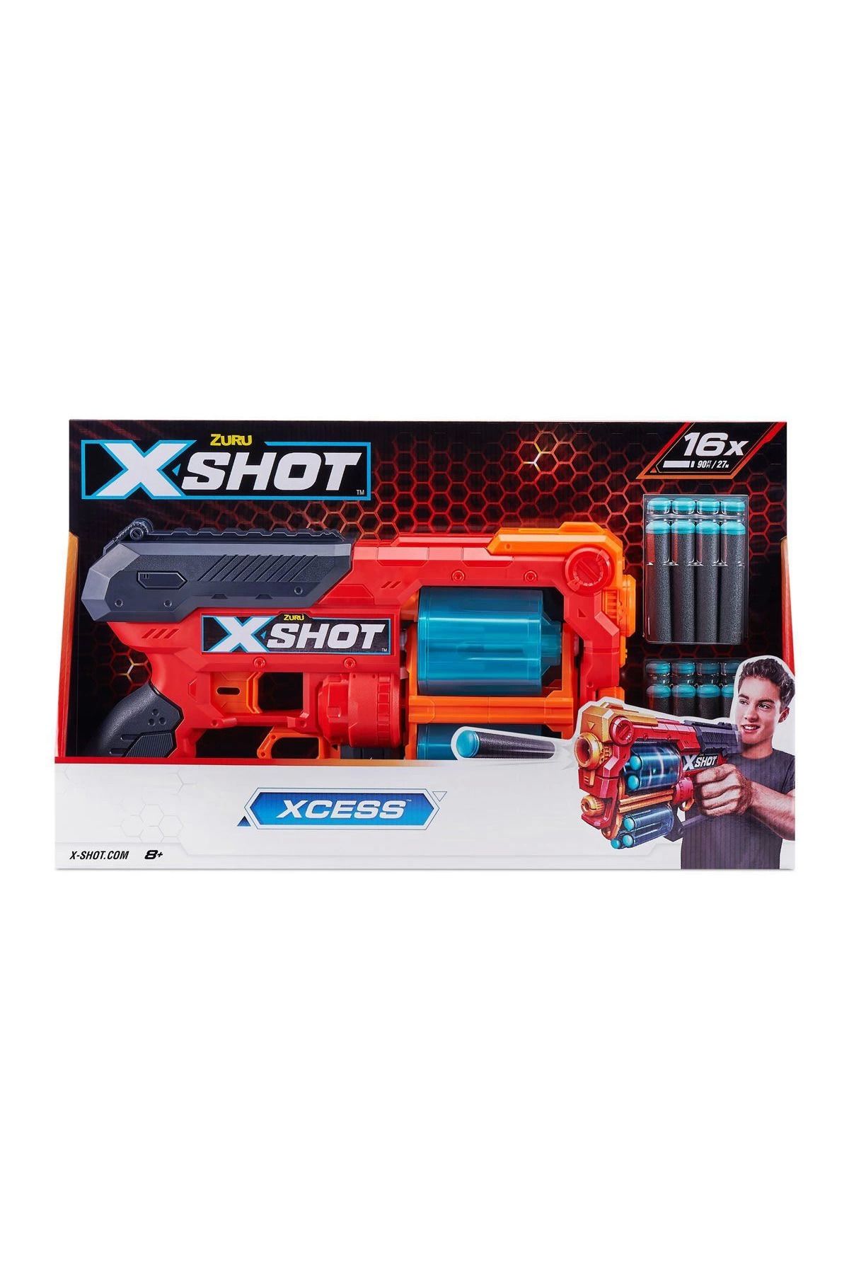 DENİZBİLİŞİM 36737 Zuru X Shot Sünger Atan Excel-Xcess 16 Mermili