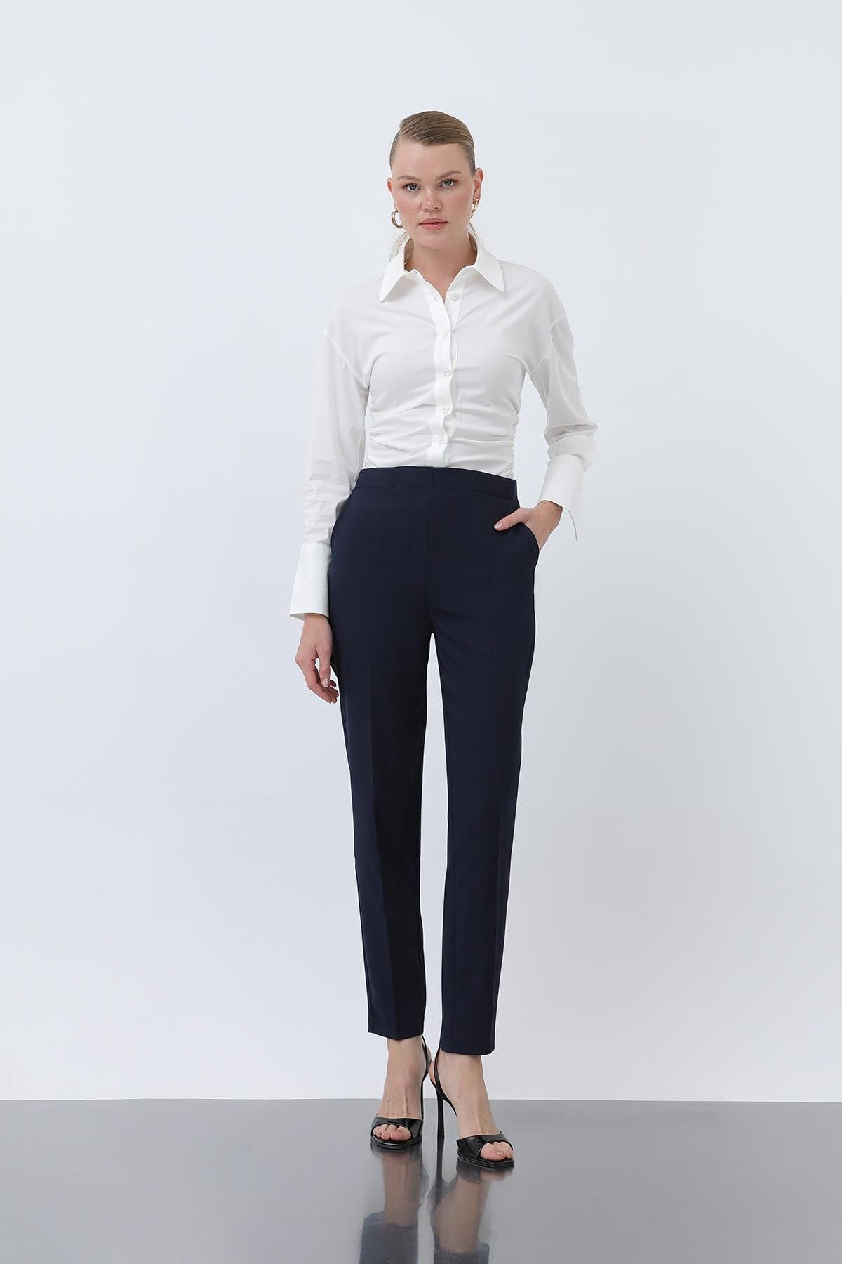 Puane Kadın Havuç Kesim Pantolon - 18242PNT - NAVY