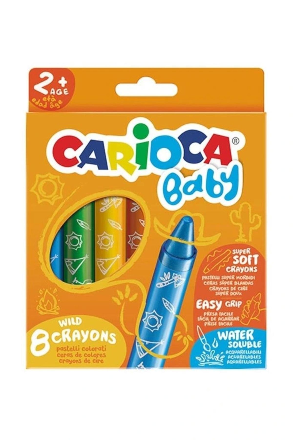OurStyles Carioca Jumbo Bebek Elleri Kirletmeyen Pastel Boya Kalemi 8'Li