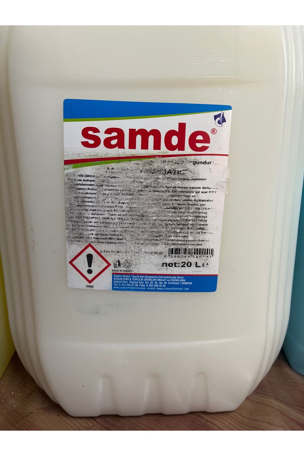 samde çamaşır yumuşatıcısı 20kg