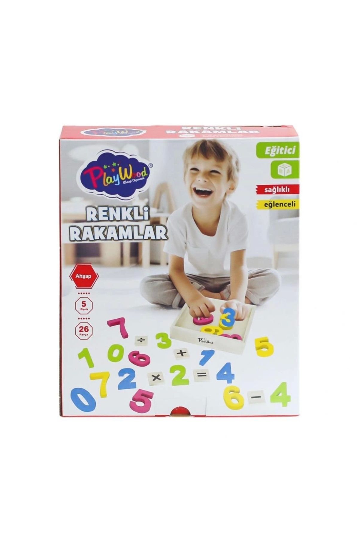 OurStyles ONY-401 Ahşap Renkli Rakamlar 26 Parça -Onyıl Oyuncak
