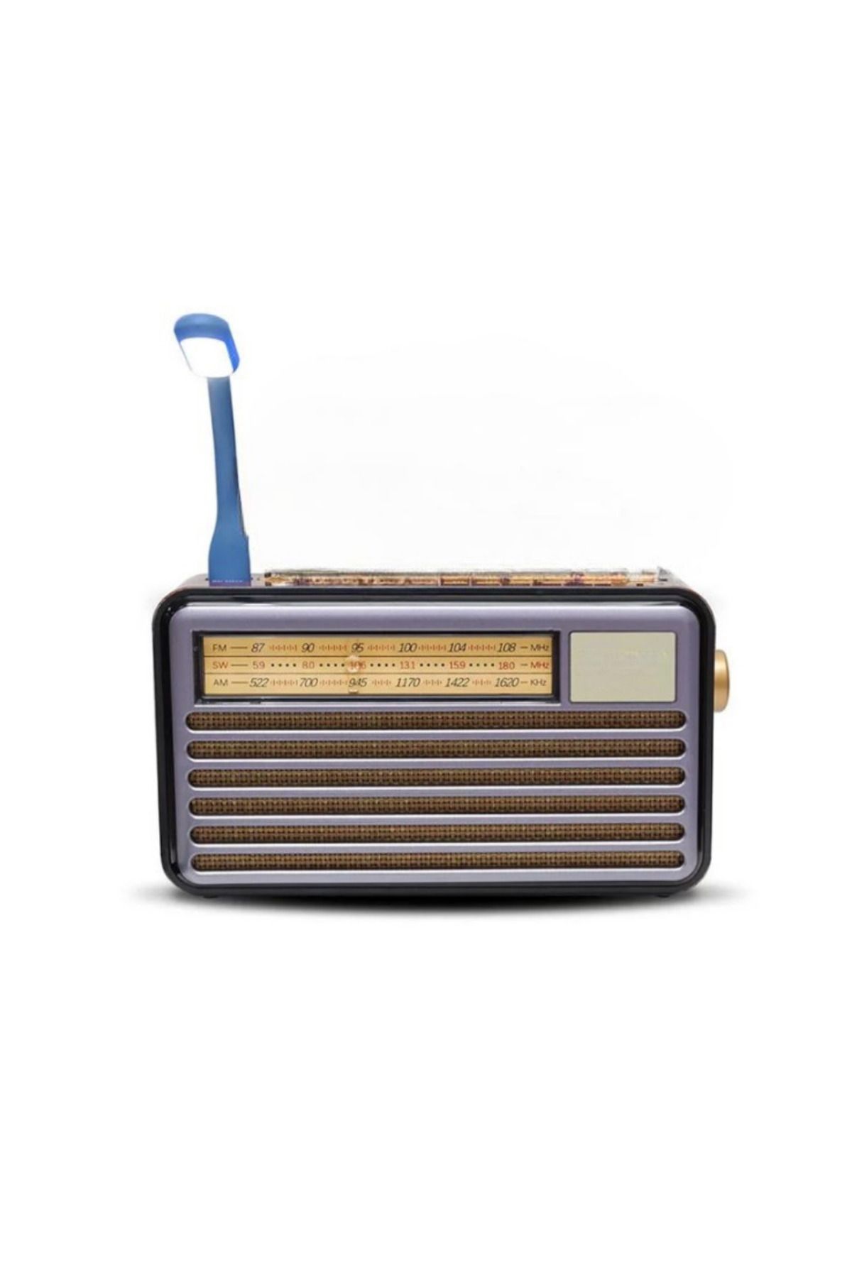 Manessa Retro & Vintage Nostaljik Radyo Bluetootlu Fm Radyo Kitap Okuma Işıgı Hediyeli