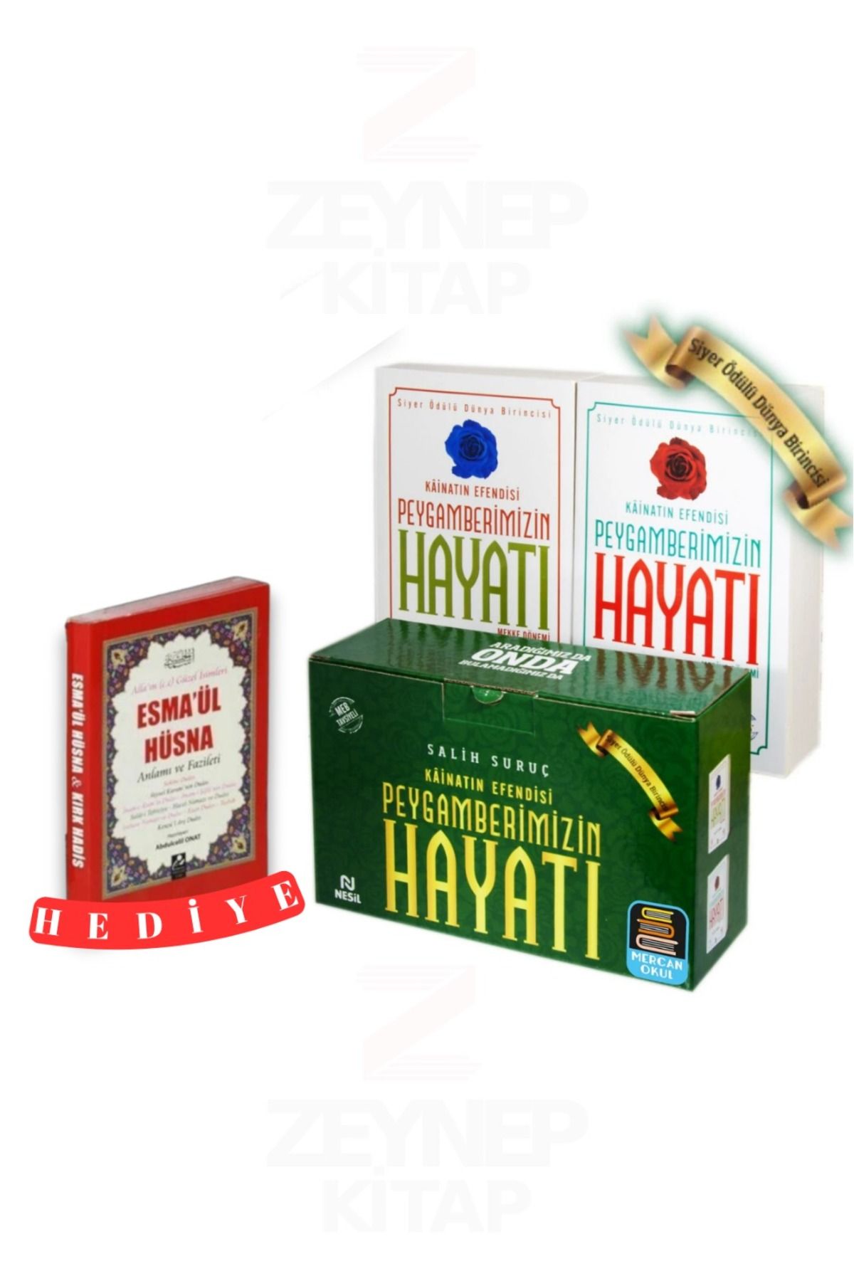 Mercan Okul Yayınları Kainatın Efendisi Pegamberimizin Hayatı 2 Kitap Kutulu(Esma'ül Hüsna Hediye)