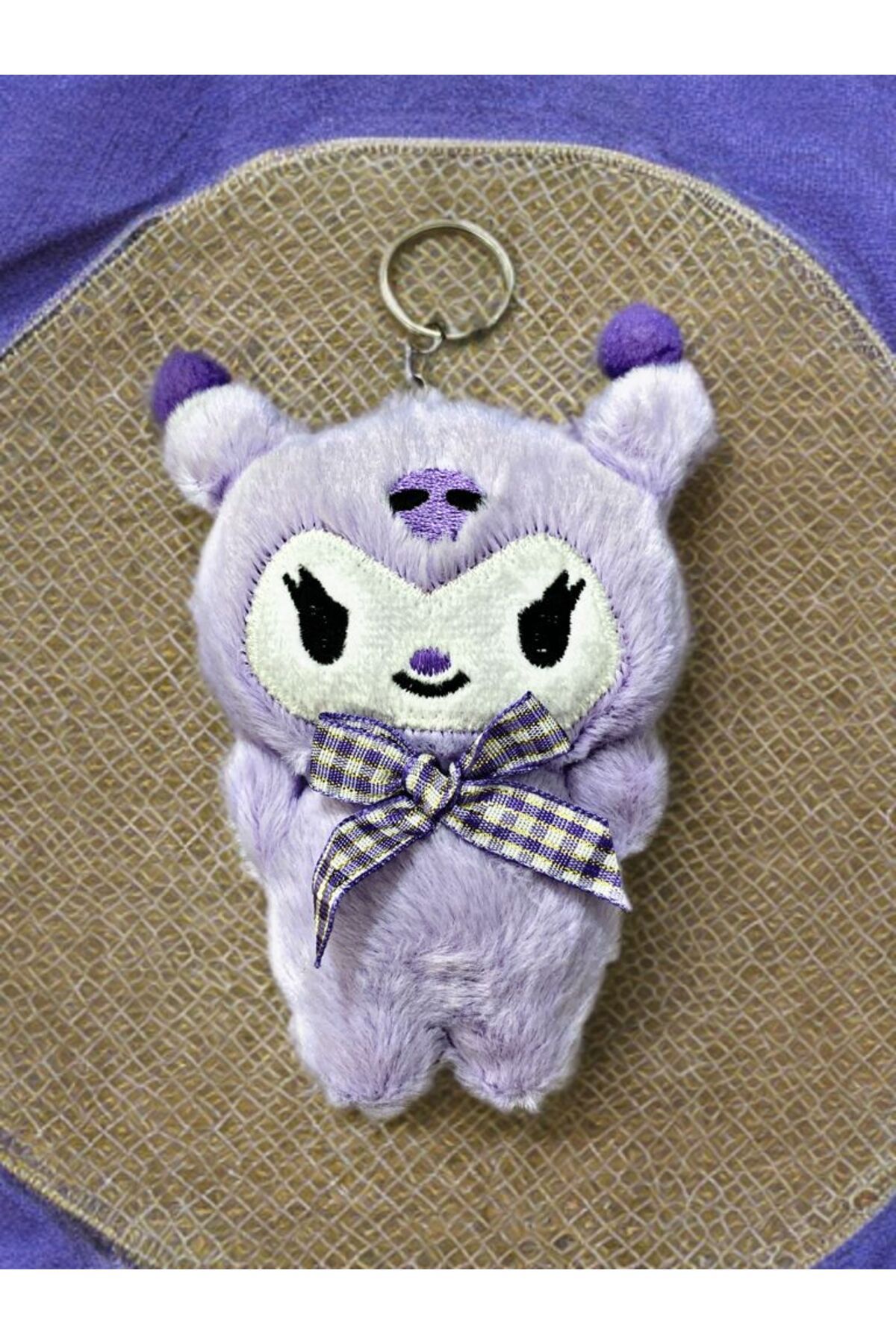 Home Peluş Kuromi Anahtarlık & Çanta Süsü. 10-12 cm.Sevimli mi sevimli.
