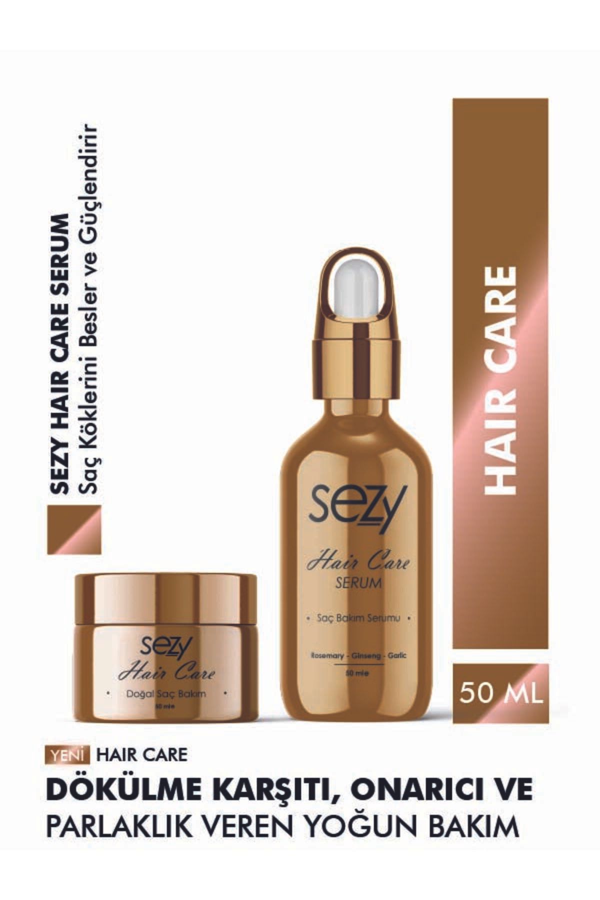 Msk - Sezy SEZY Hair Care Saç Bakım Seti – Onarıcı & Nemlendirici Güçlü Bakım Krem ve Serumu (2’li Set)
