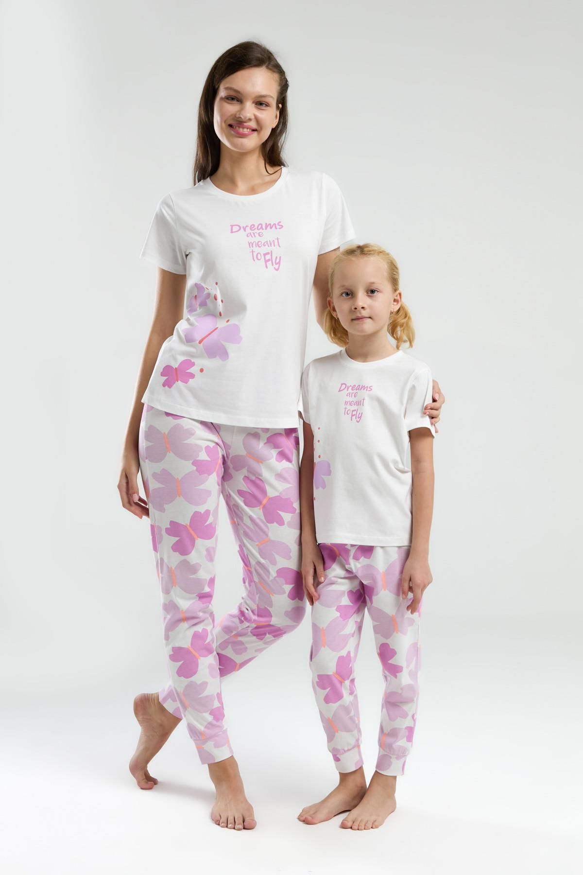 Rolypoly Anne Kız Pijama Kombin, Anne ve çocuk pijamalar ayrı ayrı fiyatlandırılır