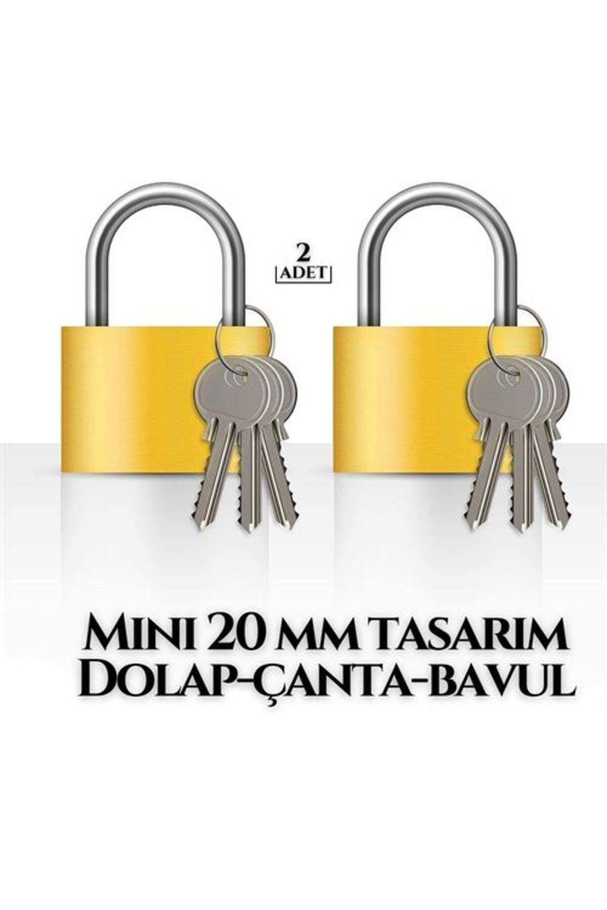 ÖYKÜ VE YİĞİT Mini 20mm Dolap Çanta Bavul Kilidi 2 ADET