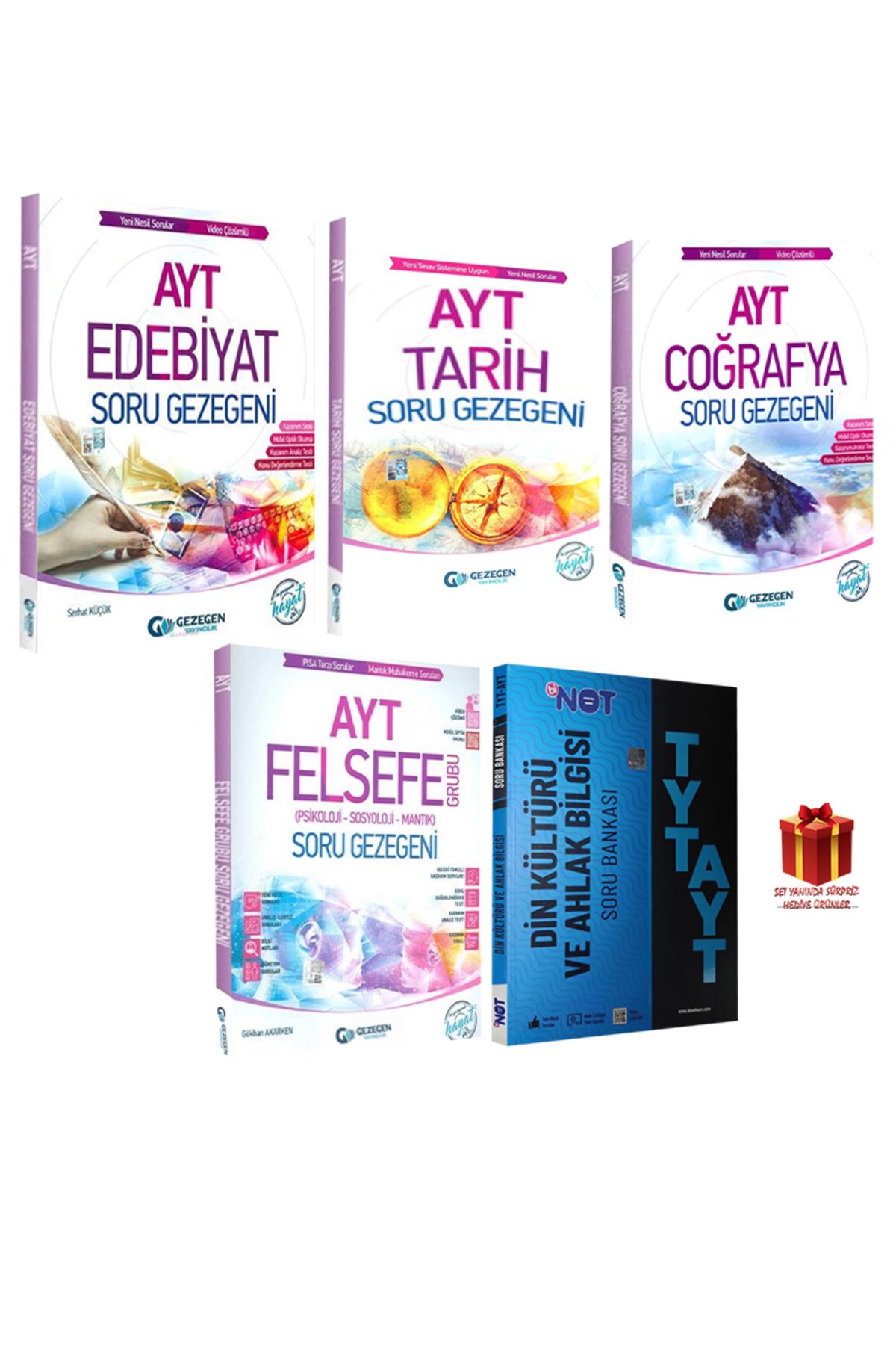 Yazıt Yayınları AYT Edebiyat-Tarih-Coğrafya-Felsefe-Din K.A.B..Soru B.+Hediye