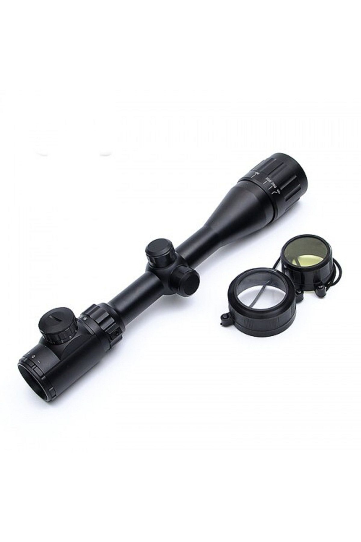 ÖYKÜ VE YİĞİT 4-12x40 Aoeg Dürbün Mil Dot Kırmızı - Yeşil Lens Koruyucu