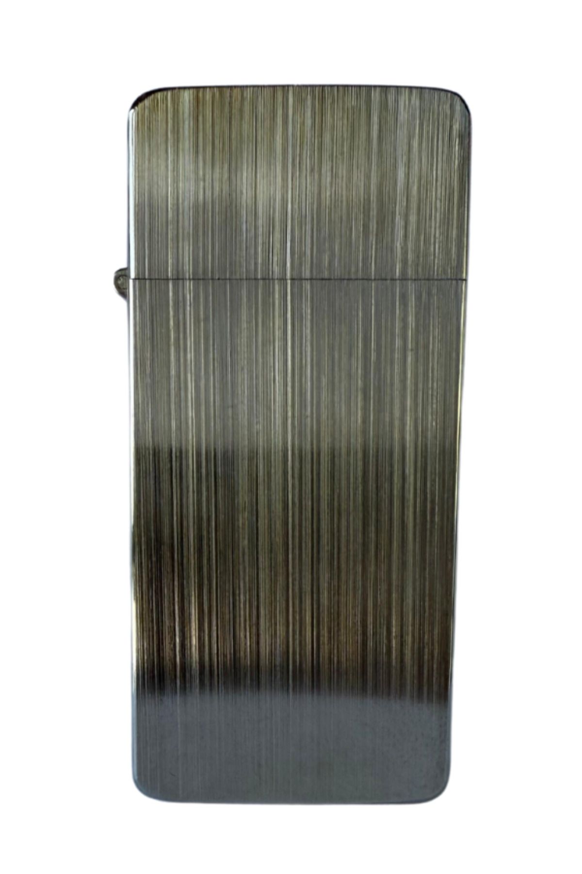 PremiumQuality Fırçalı Gümüş Metal Benzinli Çakmak