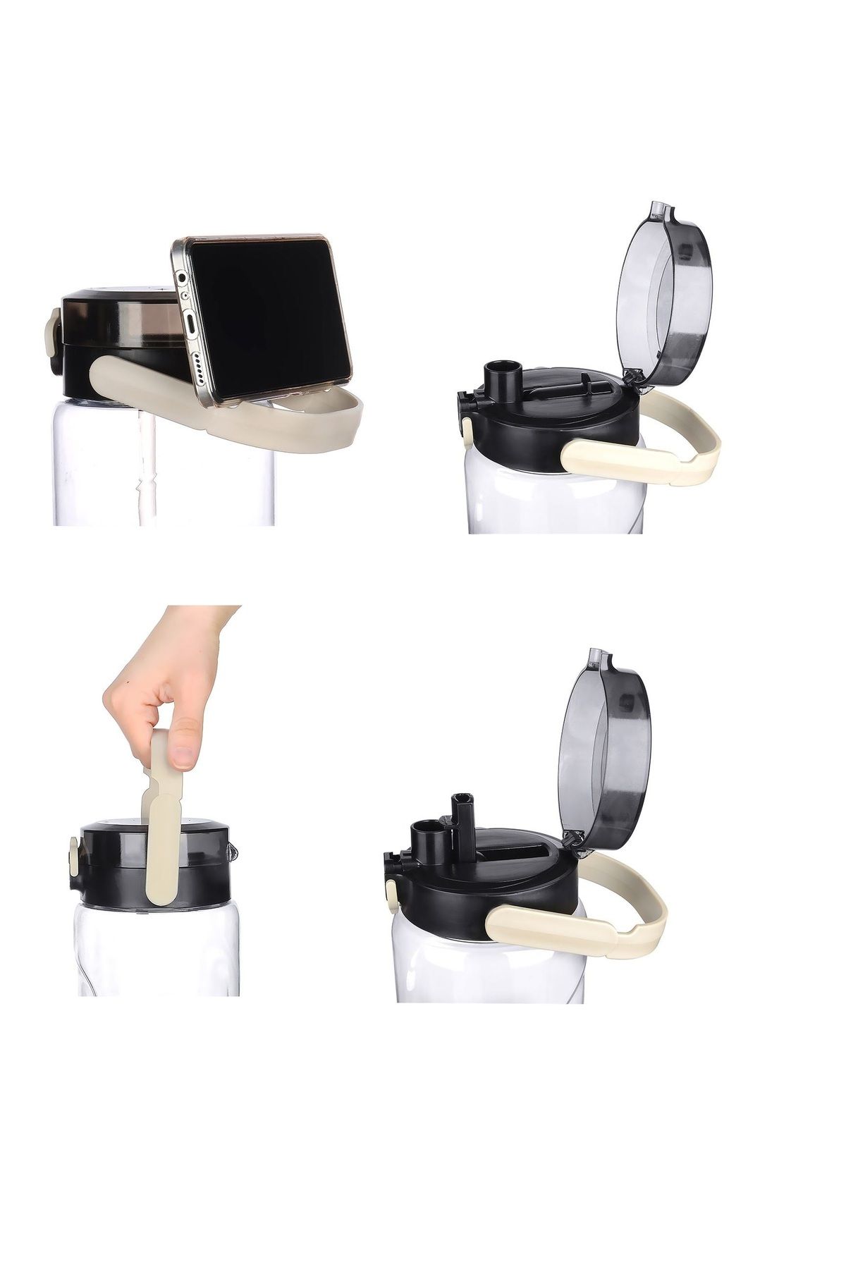 ÖYKÜ VE YİĞİT Şeffaf Matara - 1500 ml - 50,7 oz - WATERMODE Matara
