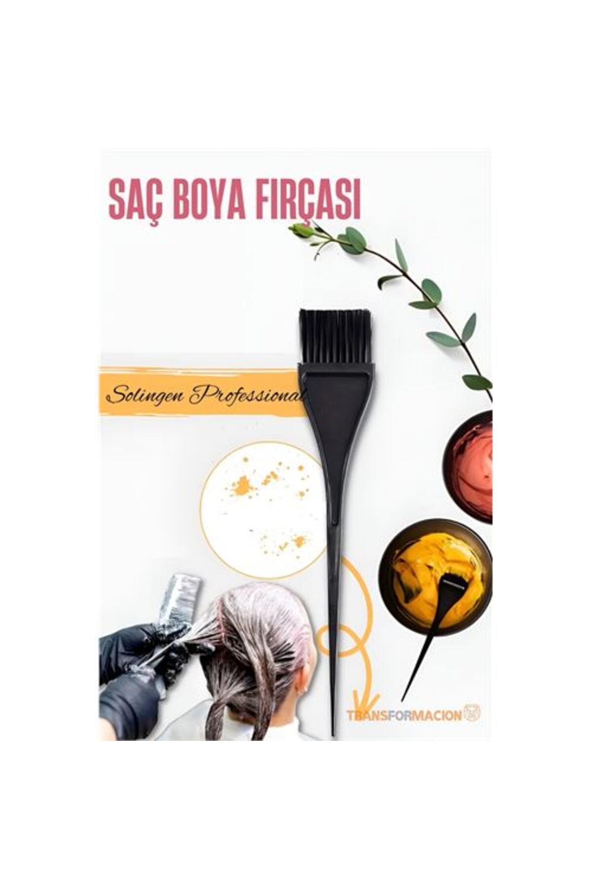 ÖYKÜ VE YİĞİT Dar Uçlu Saç Boya Fırçası Balyaj Fırçası Solingen Professional