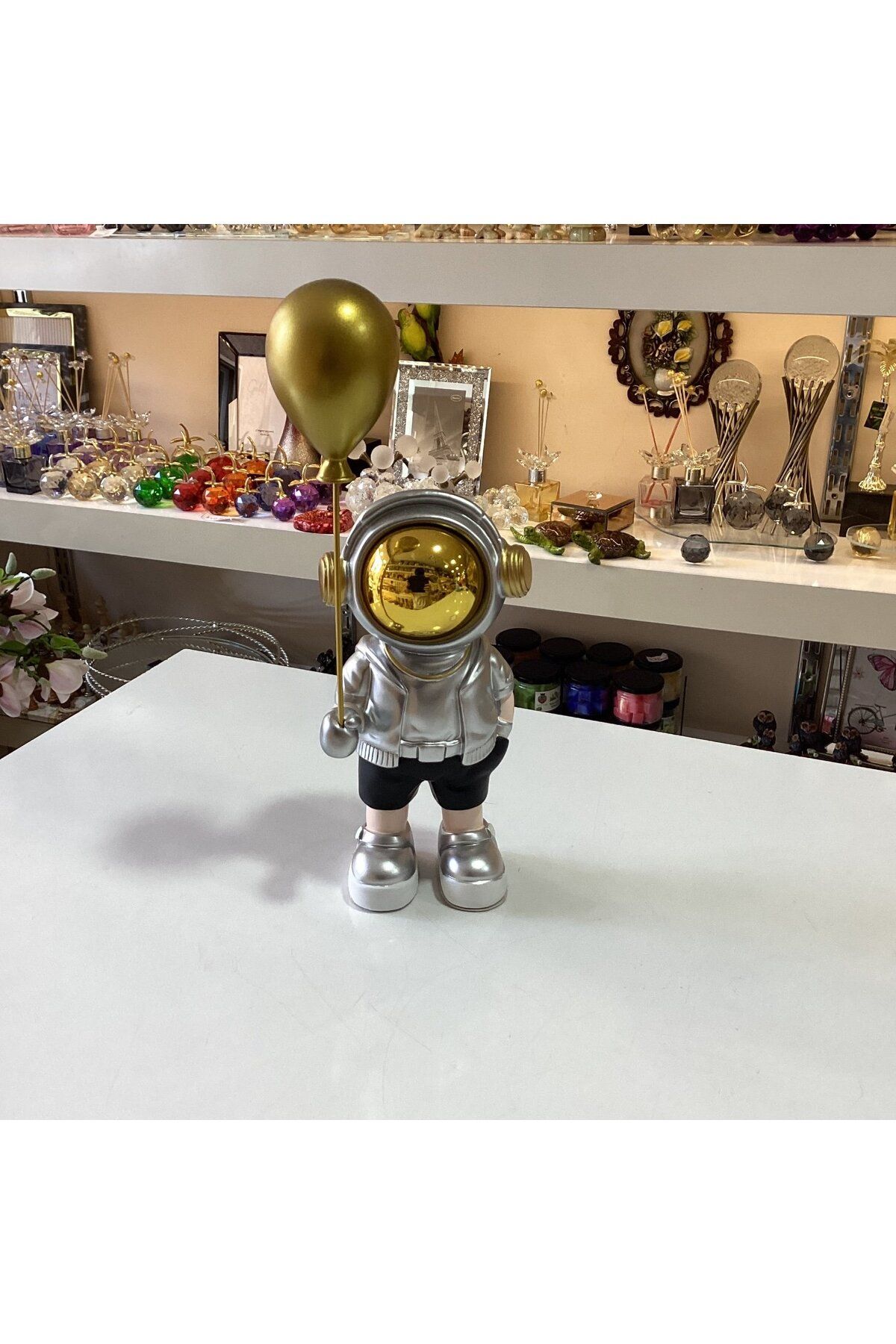 Gold home design Astronot Biblo Gümüş Renk