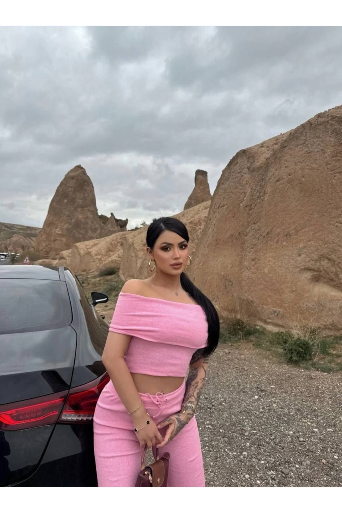 ROPE DE MUJER PEMBE BLUZ TAKIM