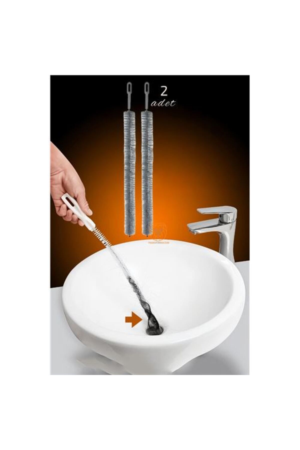 ÖYKÜ VE YİĞİT Mutfak Banyo Lavabo Gider Açma Fırçası 2 Adet