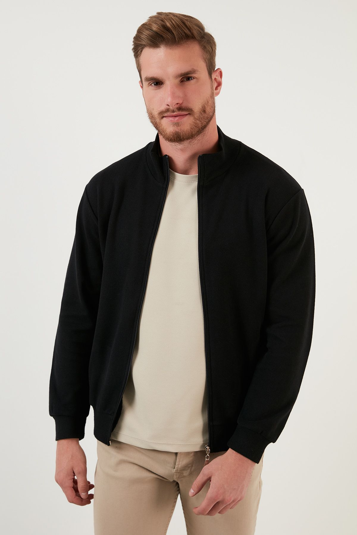 Buratti Pamuklu Regular Fit Fermuarlı Dik Yaka Hırka Erkek HIRKA 4562103W4