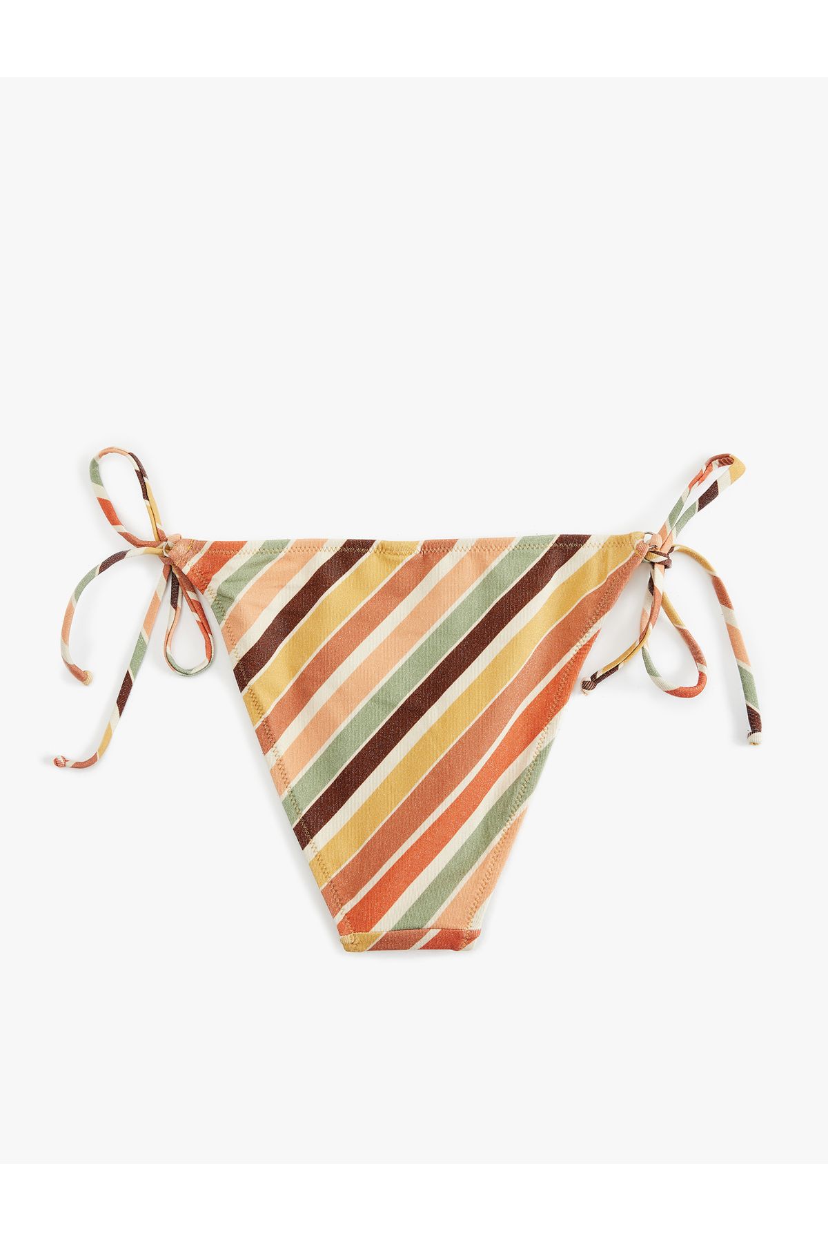 Koton-Drawstring Patterned Bikini Bottom 2