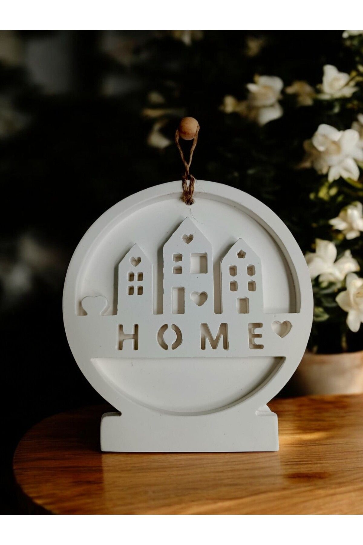 Home Yazılı Ev Duvar Dekoru Beyaz El Yapımı Hediyelik