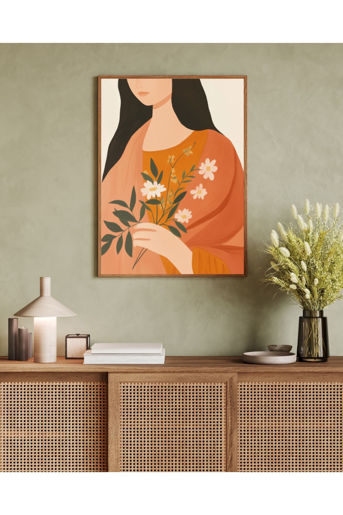 woodhomeworks tek parça salon ofis dekor tablo