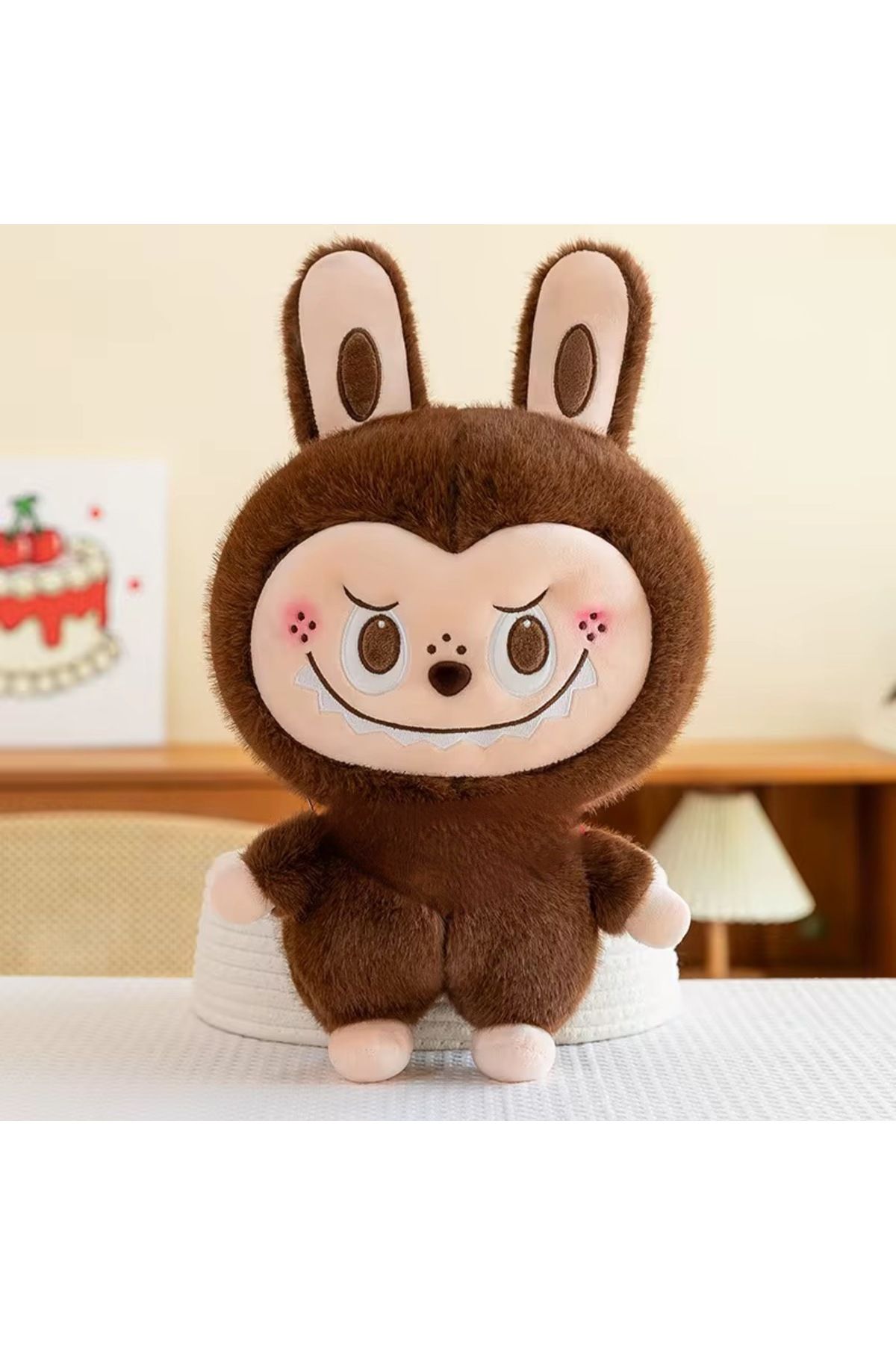 Kawaii Sevimli Canavar Labubu Peluş Oyuncak Büyük Boy 25cm