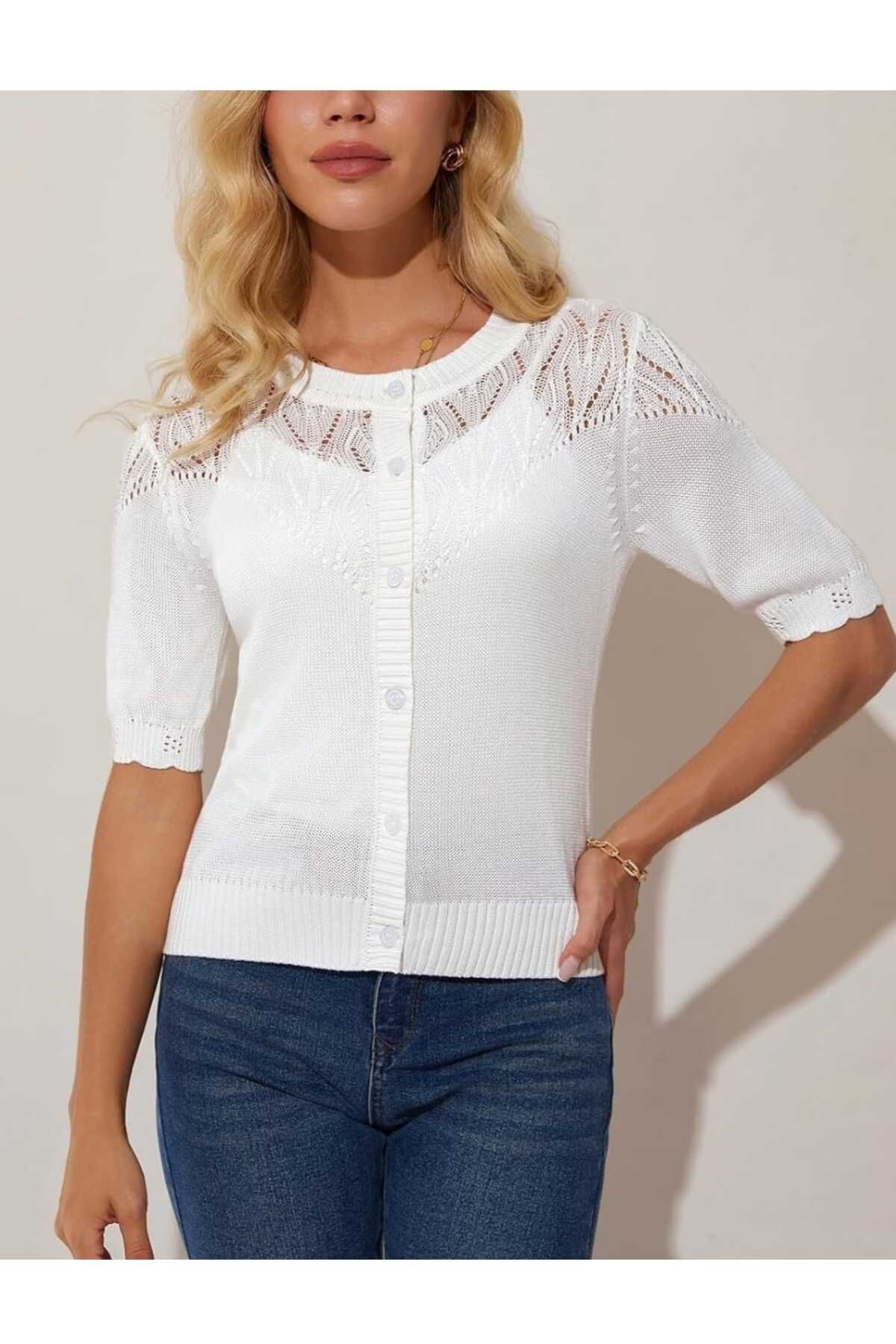 youknitwear you Wanda %100 Pamuk Triko Hırka