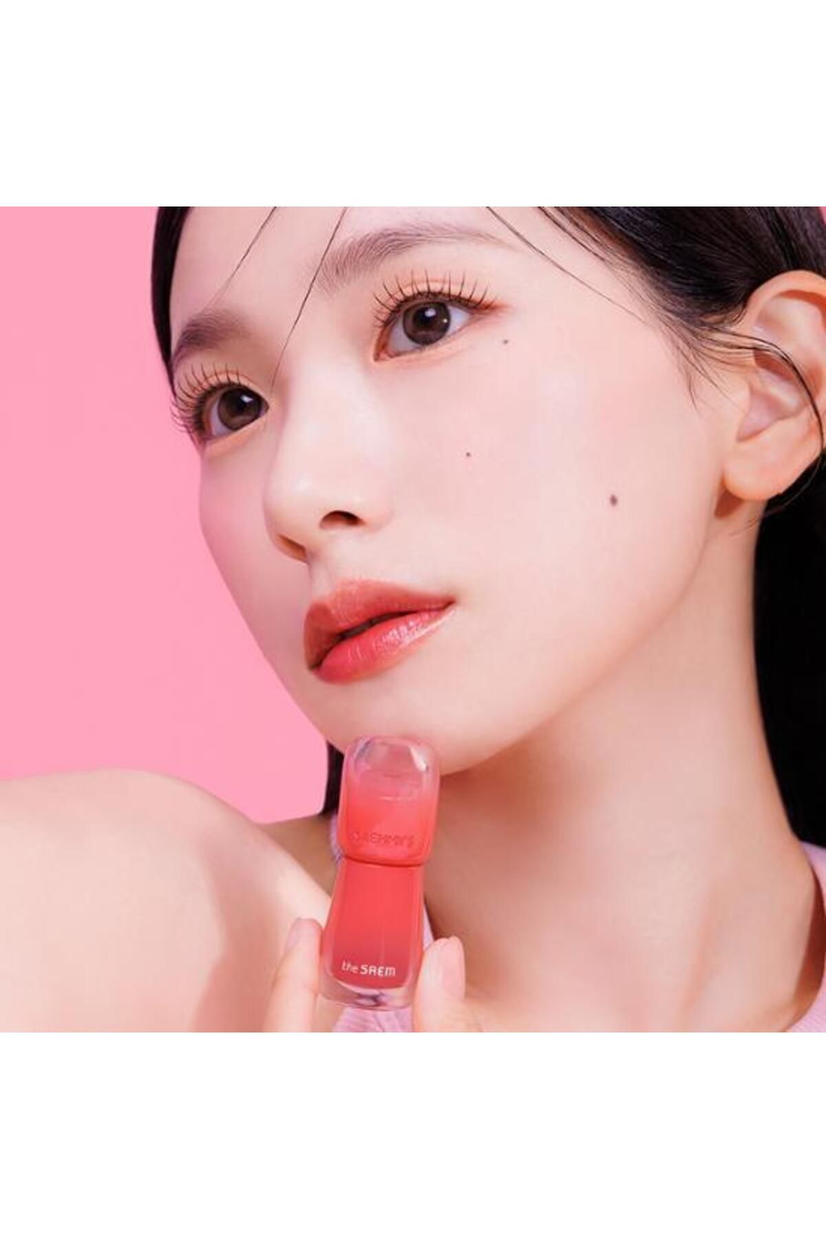 THE SAEM-Lip gloss, The Saem, Saemmy's Ade Shot Tint, 3.2g #03 Lychee Chamomile 5