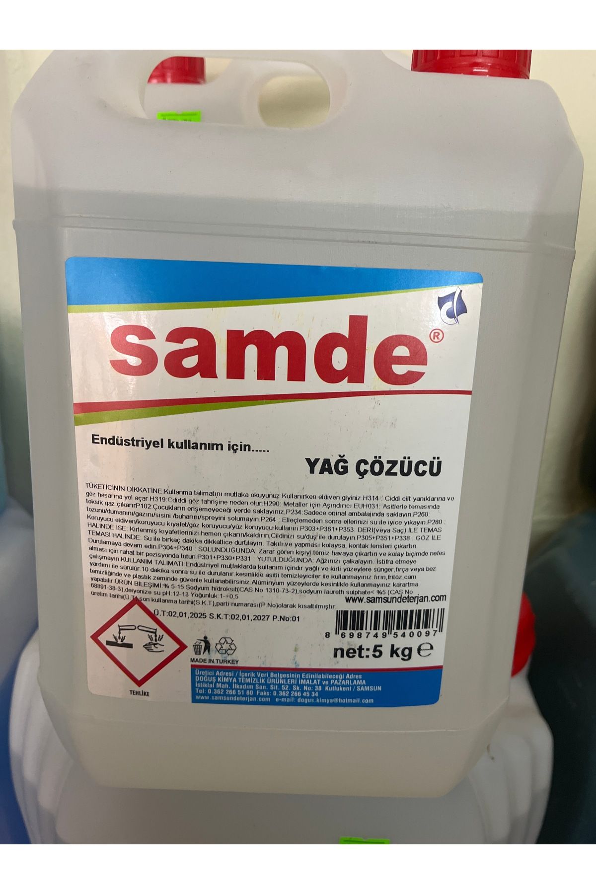 samde yağ çözücü 5 kg