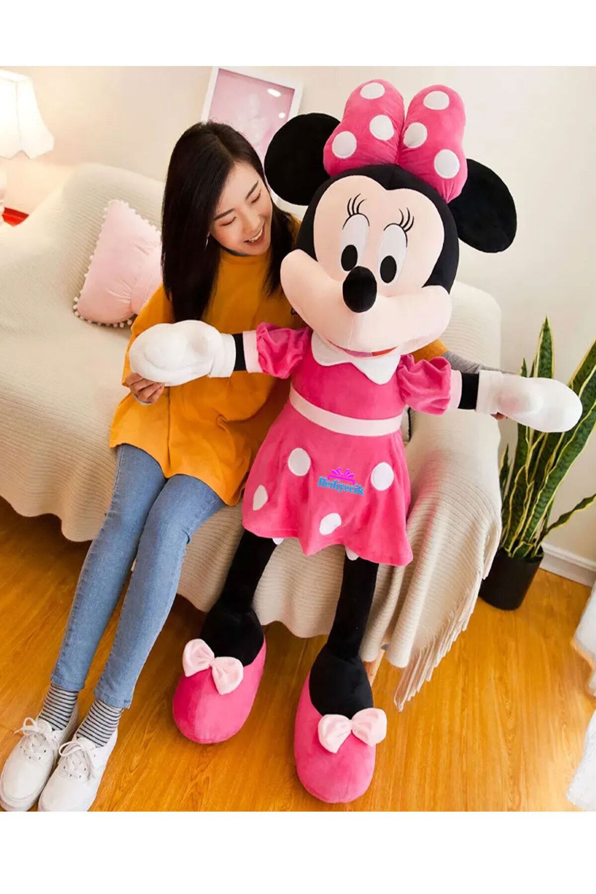 hediyecik Minnie Mause Peluş Oyuncak Büyük Boy 130 Cm