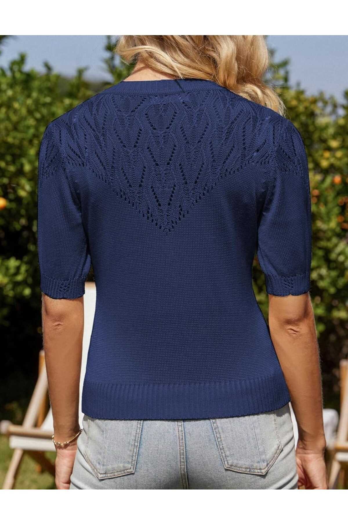 youknitwear you  Wanda %100 Pamuk Triko Hırka - Görsel 5