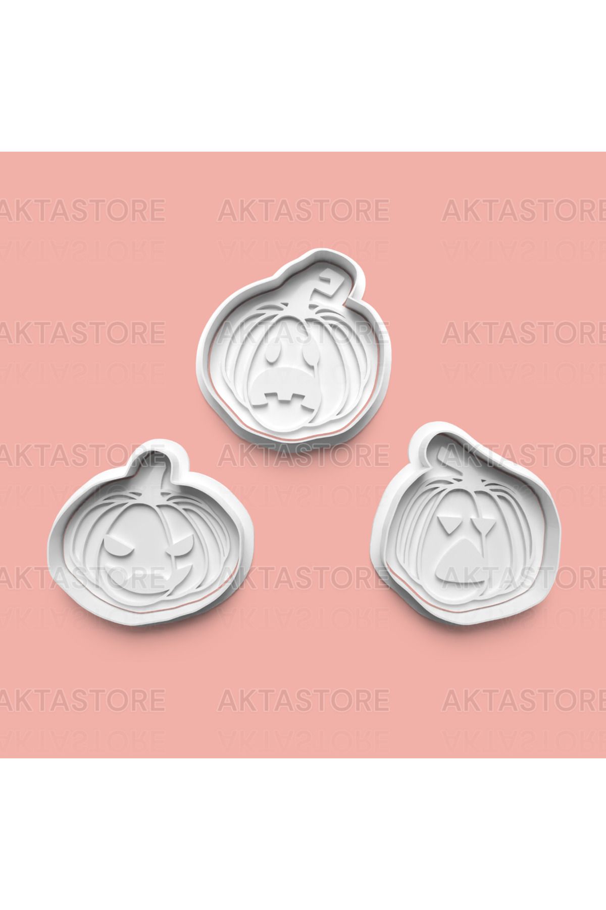 AKTASTORE Kabak Figürü Kurabiye Kalıbı 4'lü set