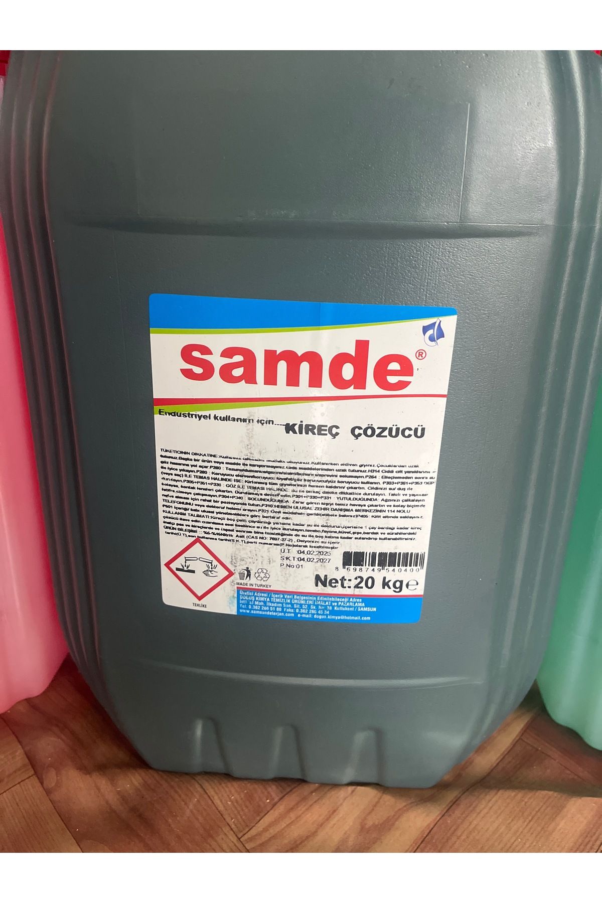 samde kireç çözücü 20 kg