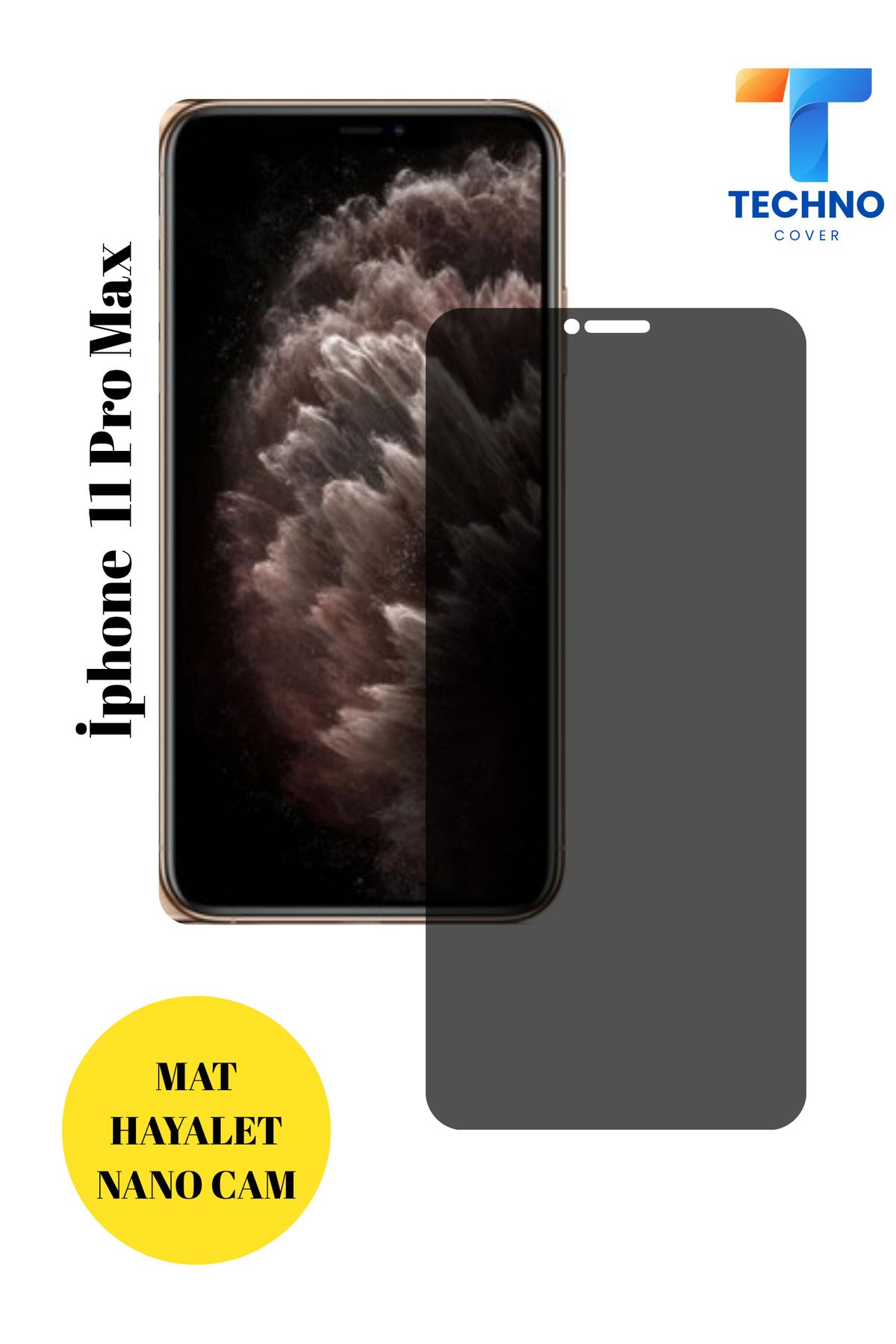 foxpower İphone 11 Pro Max Mat Hayalet Nano Cam Darbelere Karşı Dayanıklı Esnek Nano Ekran Koruyucu