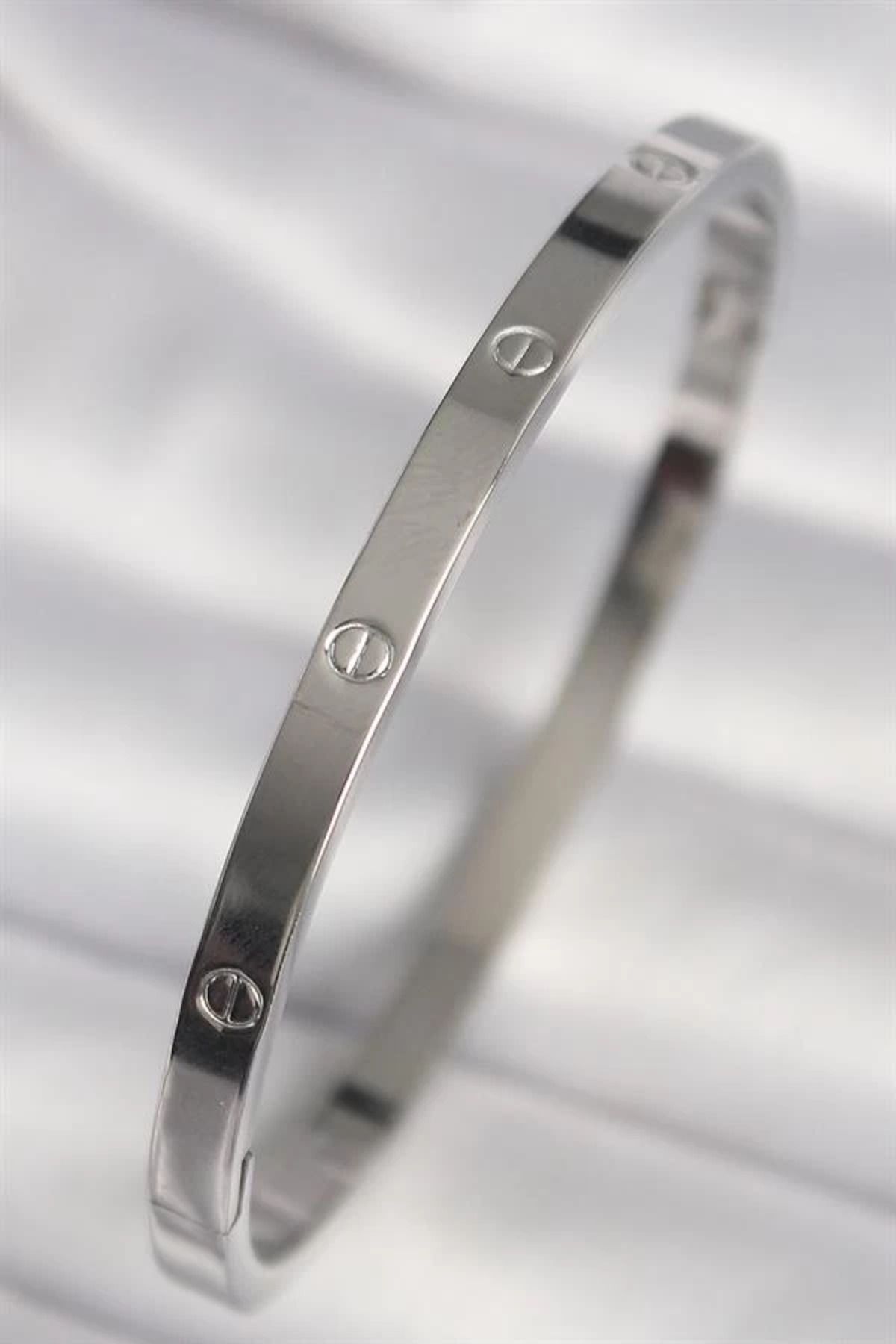 Calmea Jewellery 316L ÇELİK MODEL KADIN BİLEKLİK GÜMÜŞ RENK KARARMAZ GARANTİLİ