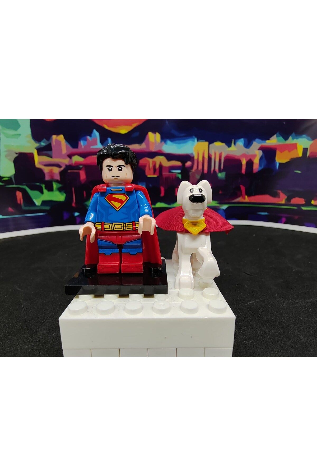 myminitoys Super Kahraman Mini Figür Süper Adam ve super-pet X-451