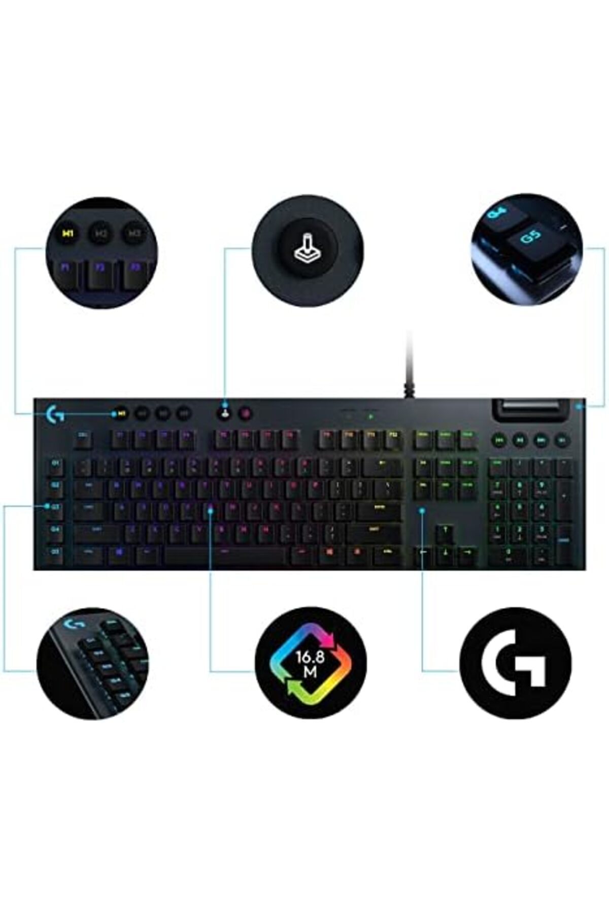 Logitech G-Logitech G815 LIGHTSYNC RGB Mechanical Gaming Keyboard 4