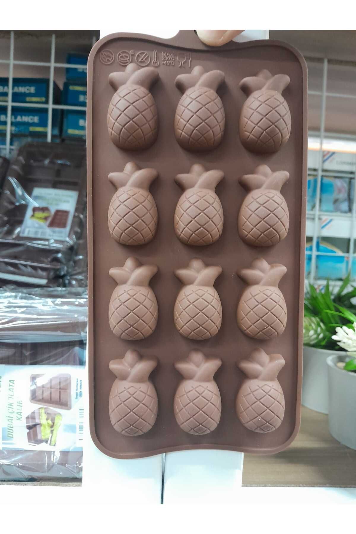 sfs elektrik ananaslı çikolata kalıbı mum kalıbı silikon kalıp sabun kalıp ananas model