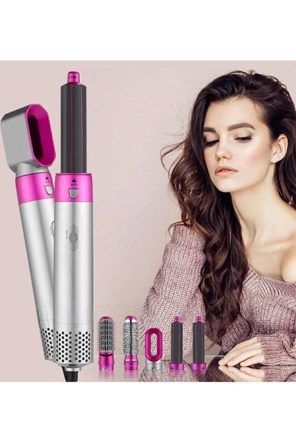 teknotrust Yeni Özel Seri Hot Air Styler Saç Şekillendirici 5 In 1 Saç Düzleştirici Bigudi Tarak Saç Maşası