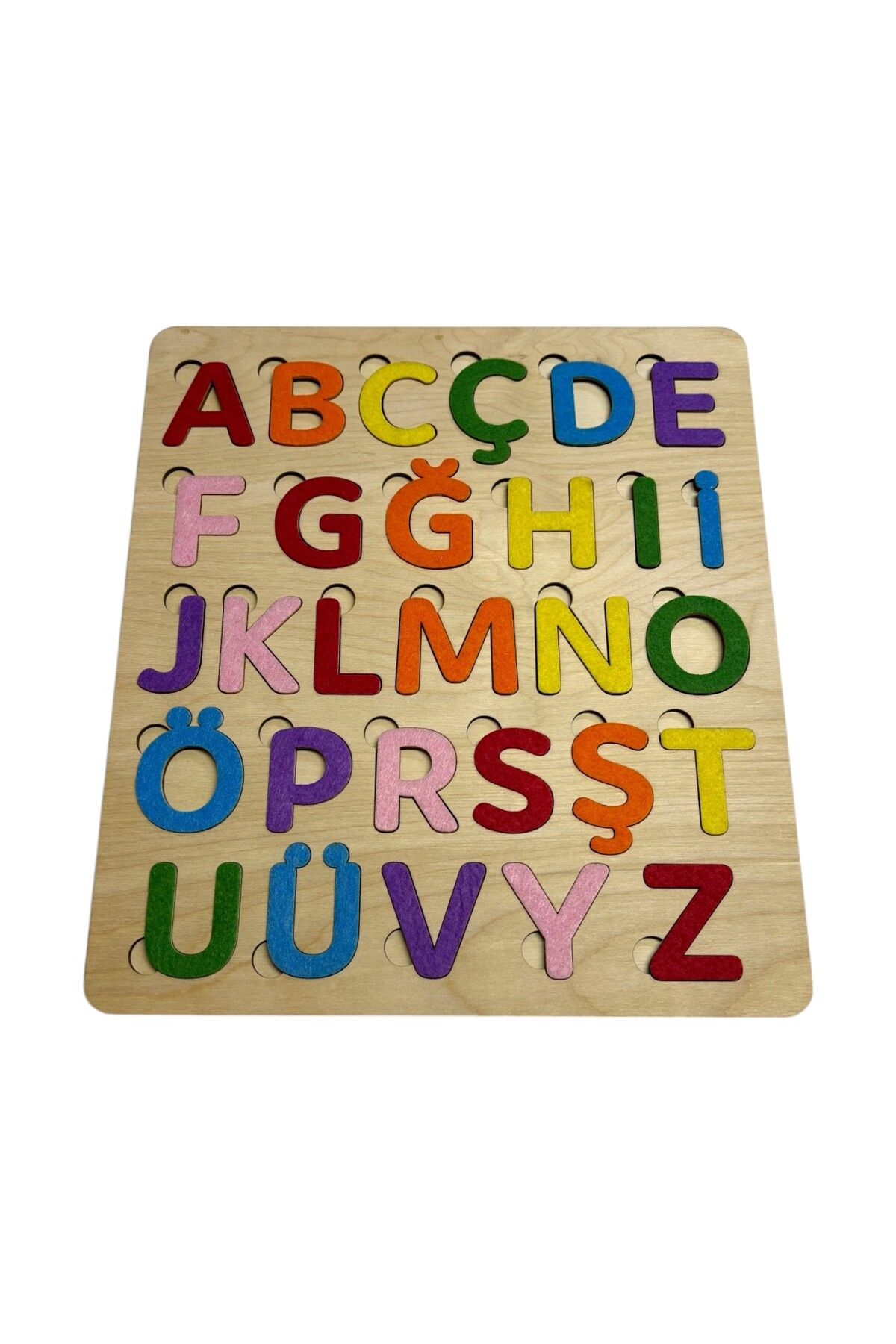 Mind of Toys Keçe Kaplı Harfler Gökkuşağı Puzzle, Bul-tak Puzzle, Renkli Puzzle, Harf Öğrenimi, Montessori
